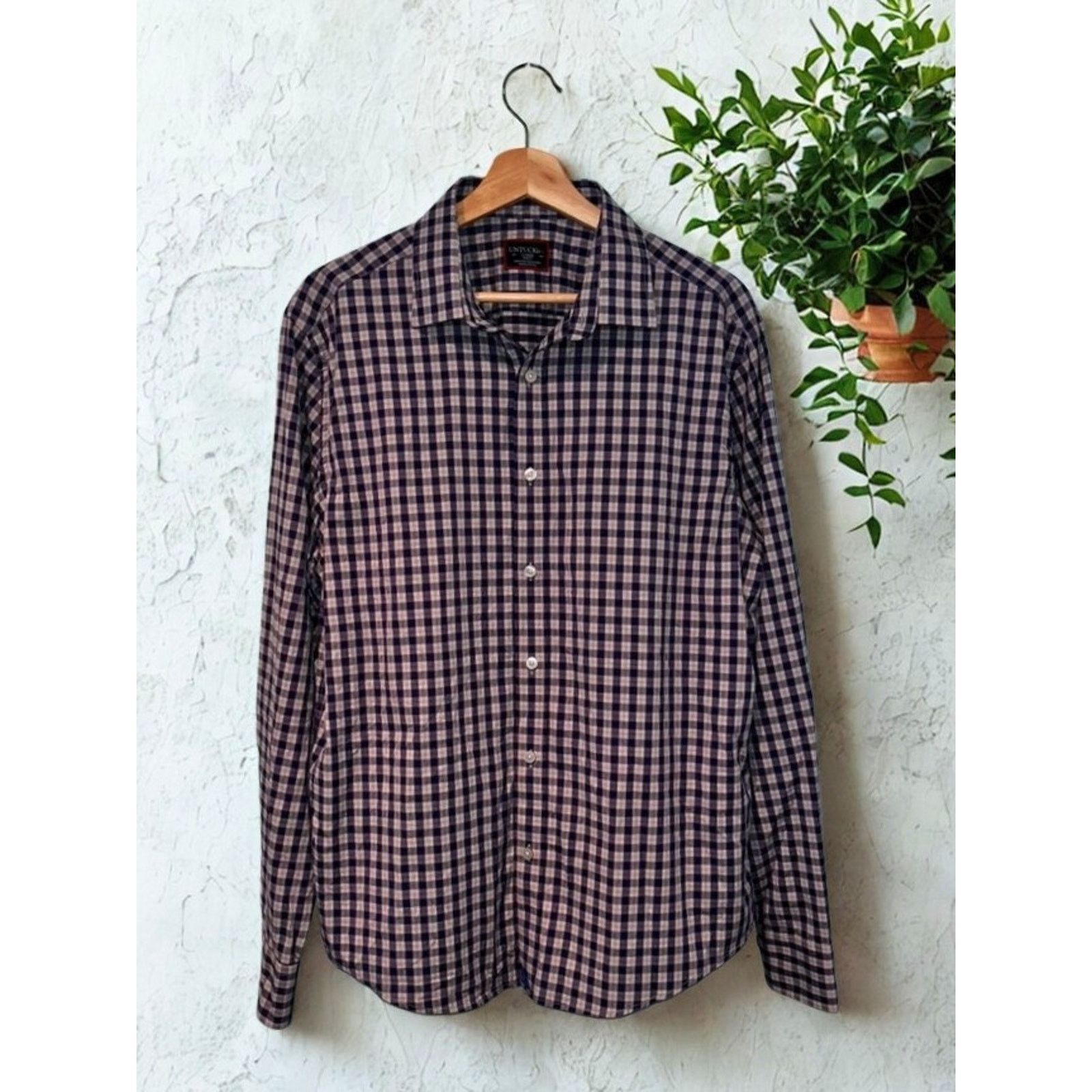 UNTUCKit UNTUCKit Egrivin Slim Fit Long Sleeve Check Shirt Sz L Plaid Size US L / EU 52-54 / 3 - 1 Thumbnail