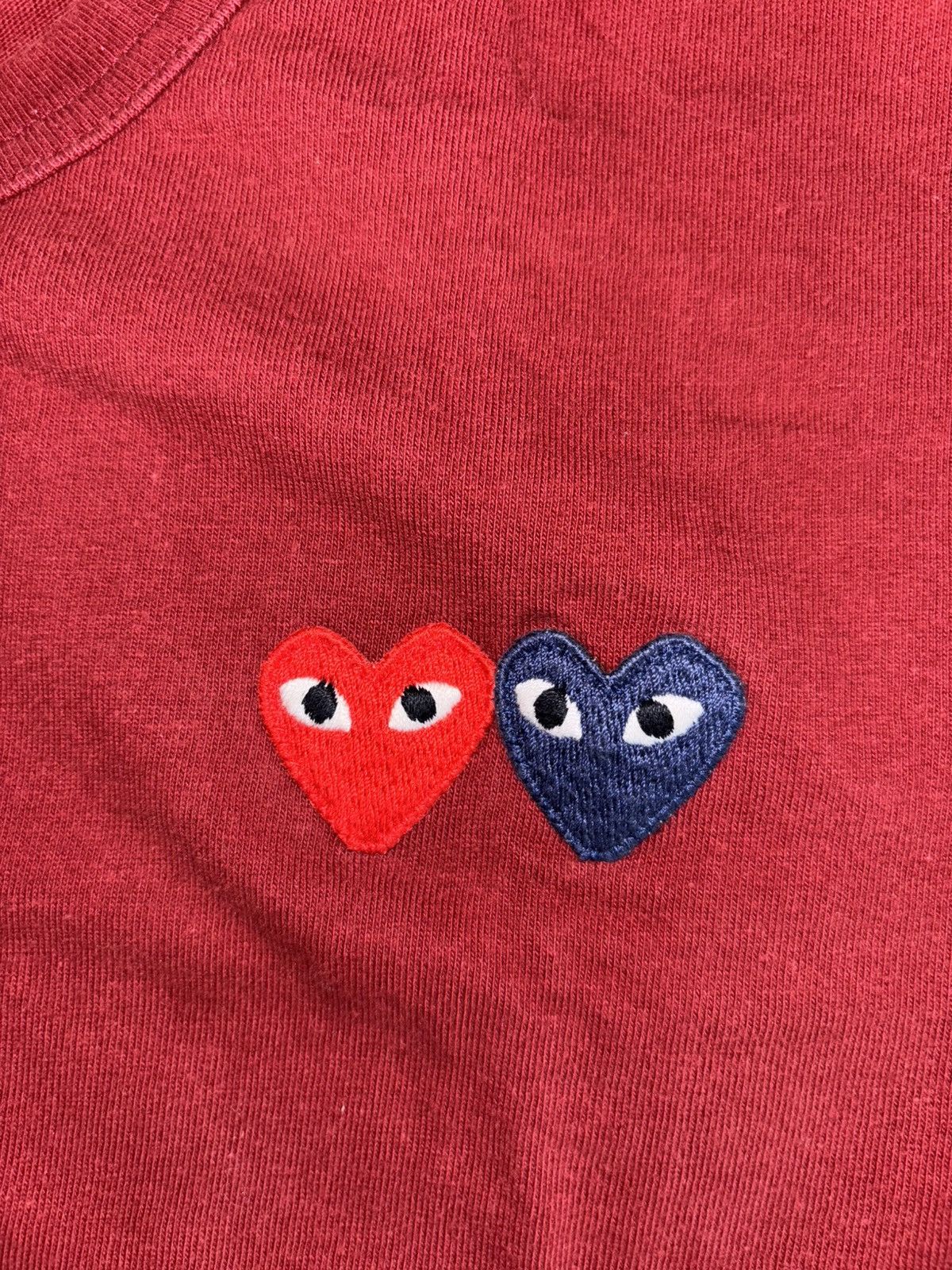 Comme des Garcons PLAY Comme Des Garçons Double Heart Tee T-Shirt Size US M / EU 48-50 / 2 - 3 Thumbnail