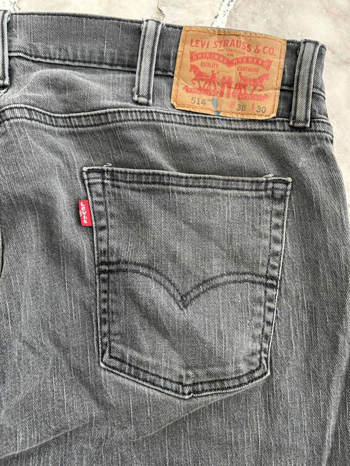 Levi's Levis 514 Denim Vintage Faded Black Trousers Size US 38 / EU 54 - 12 Thumbnail