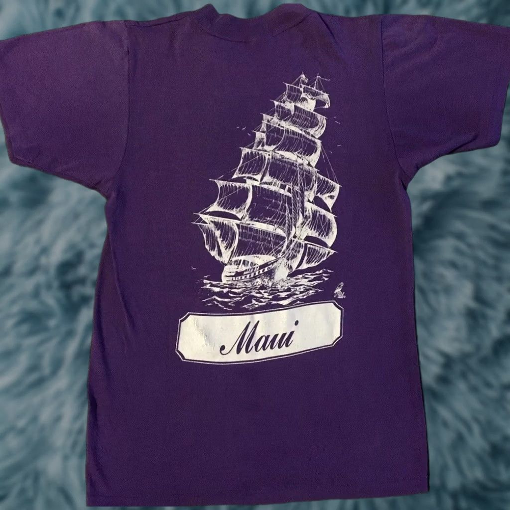Vintage VINTAGE Maui Hawaii Faded Boat Shirt XS USA Beach Surf Skate Art Grunge OP TC 70 Size US XS / EU 42 / 0 - 1 Thumbnail