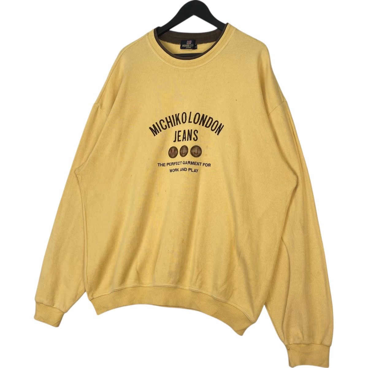 Vintage Vintage Michiko London Jeans Sweatshirt Crewneck Logo Yellow Size US L / EU 52-54 / 3 - 2 Thumbnail