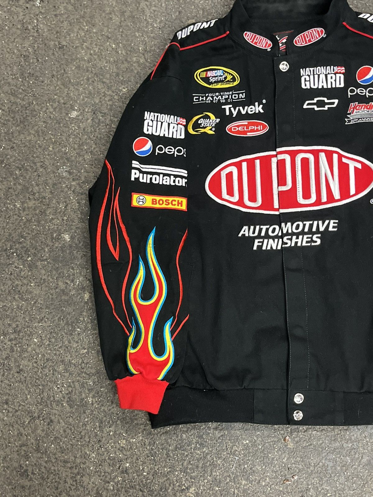 Vintage Crazy rare flame nascar jacket streetwear hype y2k Size US XL / EU 56 / 4 - 5 Thumbnail