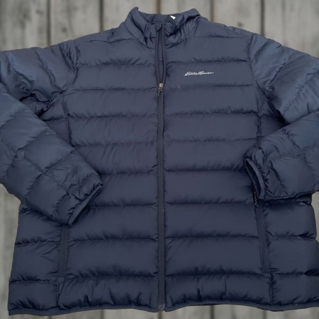 Eddie Bauer Eddie Bauer EB650 Down Puffer Jacket Mens 2XL Navy Blue Packable Stand-Up Collar Regular Fit Size US XXL / EU 58 / 5 - 1 Thumbnail