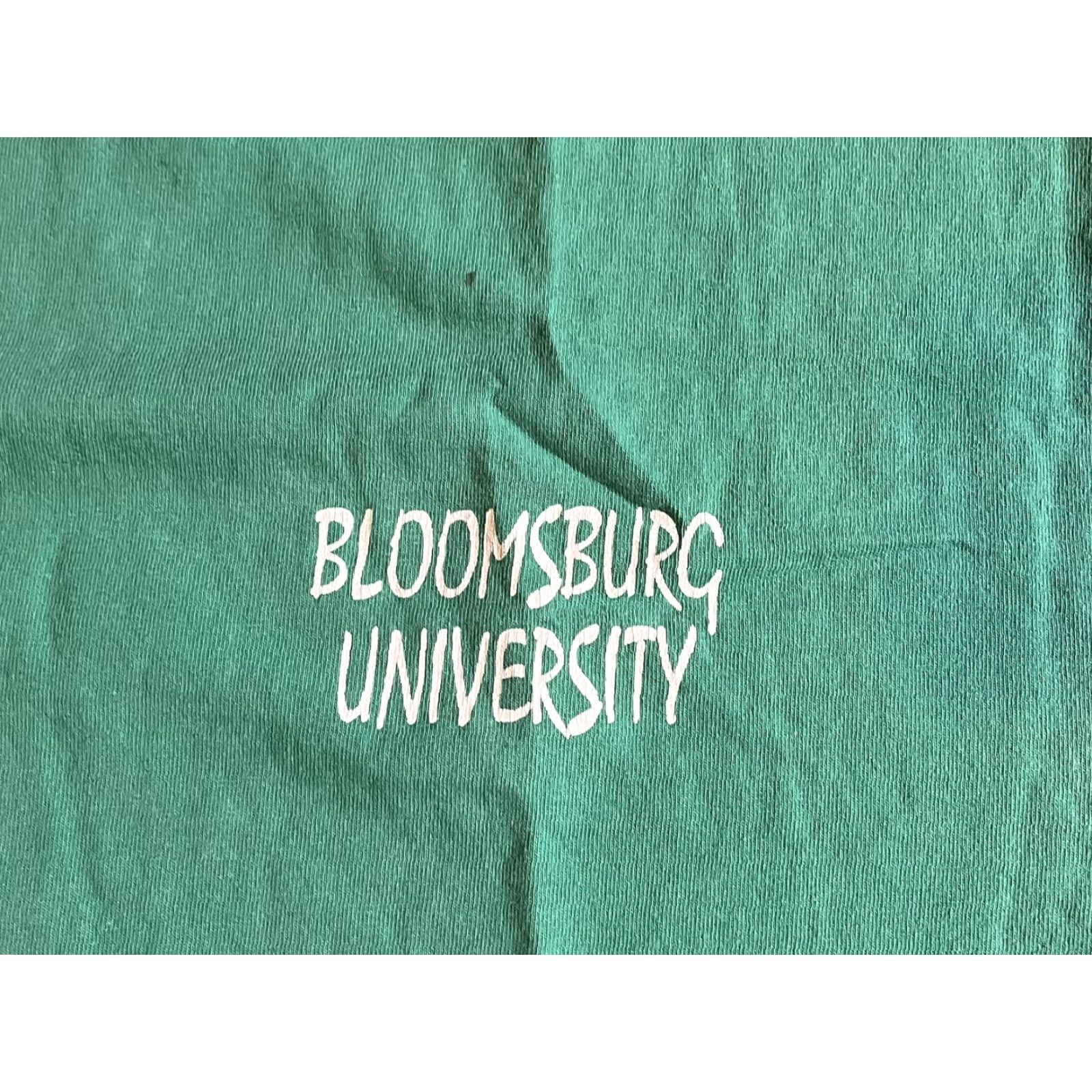 Anvil VINTAGE Anvil Bloomsburg University Shirt Mens XL Green 90s College Crew Neck Short Sleeve Jersey Cotton Logo T-Shirt Size US XL / EU 56 / 4 - 3 Thumbnail