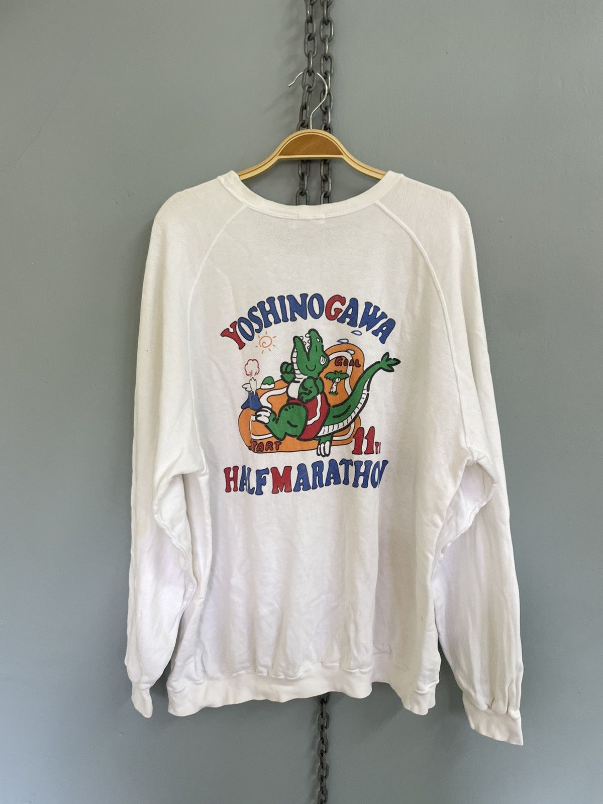 New Balance Vintage 90s New Balance Yoshinogawa Marathon sweatshirt Size US XL / EU 56 / 4 - 1 Thumbnail