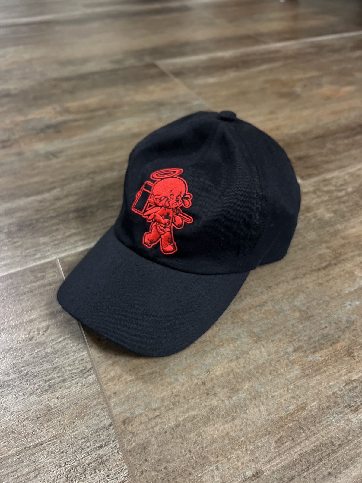 image of Saint Michael X Denim Tears Baby Michael Hat in Black, Men's