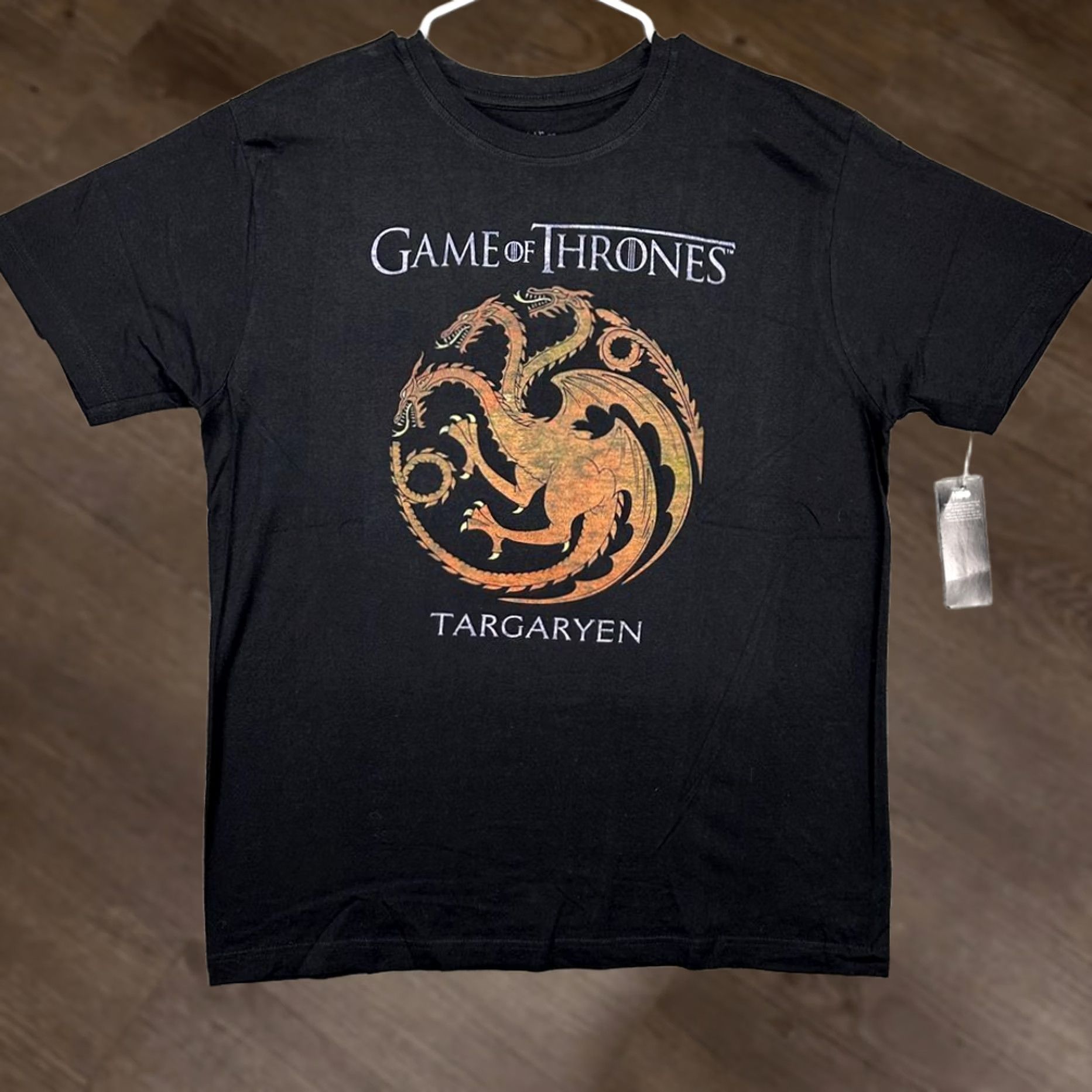 Vintage Game Of Thrones T-Shirt Adult Large Black House Targaryen Dragon Tees Mens NEW Size US L / EU 52-54 / 3 - 1 Thumbnail