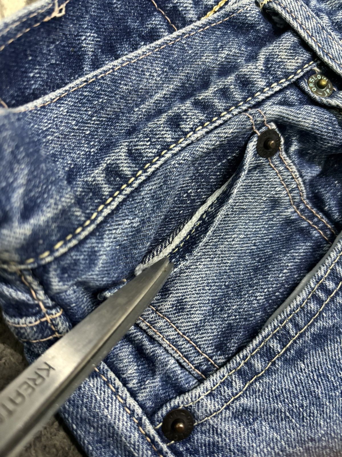 Orslow Vintage Y2K Orslow Selvedge Blue Faded Straight Leg Jeans Size US 28 / EU 44 - 7 Thumbnail