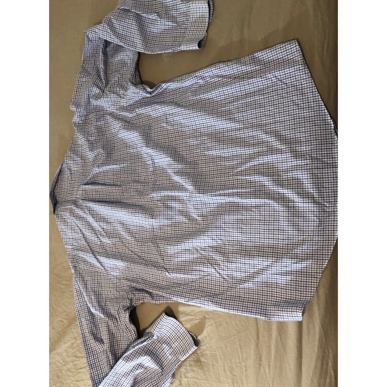 Brooks Brothers Brooks Brothers Dress Shirt Mens 17 36 White Blue Cotton Button Size 46R - 6 Thumbnail