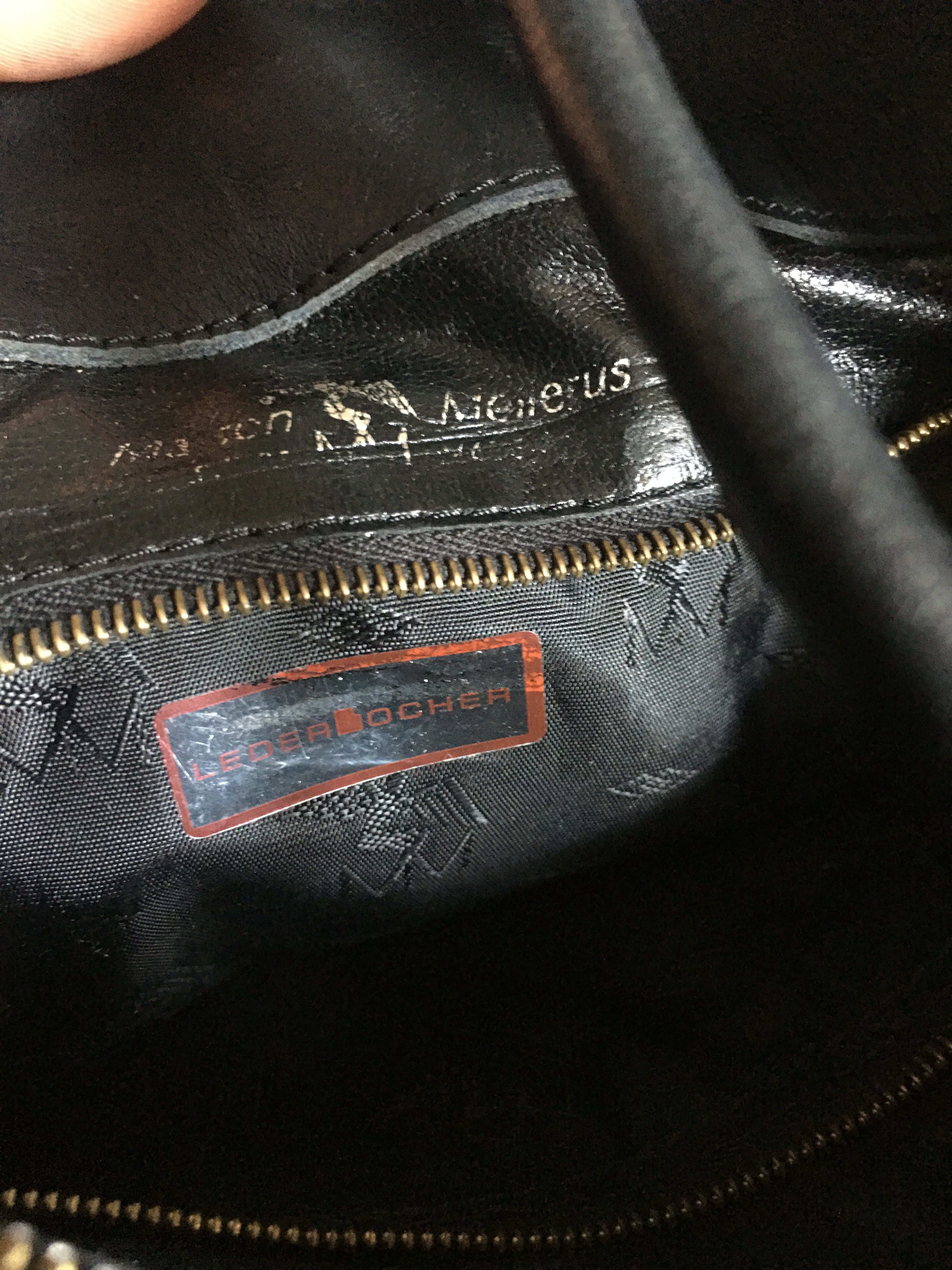 Maison Mollerus Maison Mollerus MM Leather Black Monogram ShoulderBag Size ONE SIZE - 11 Thumbnail