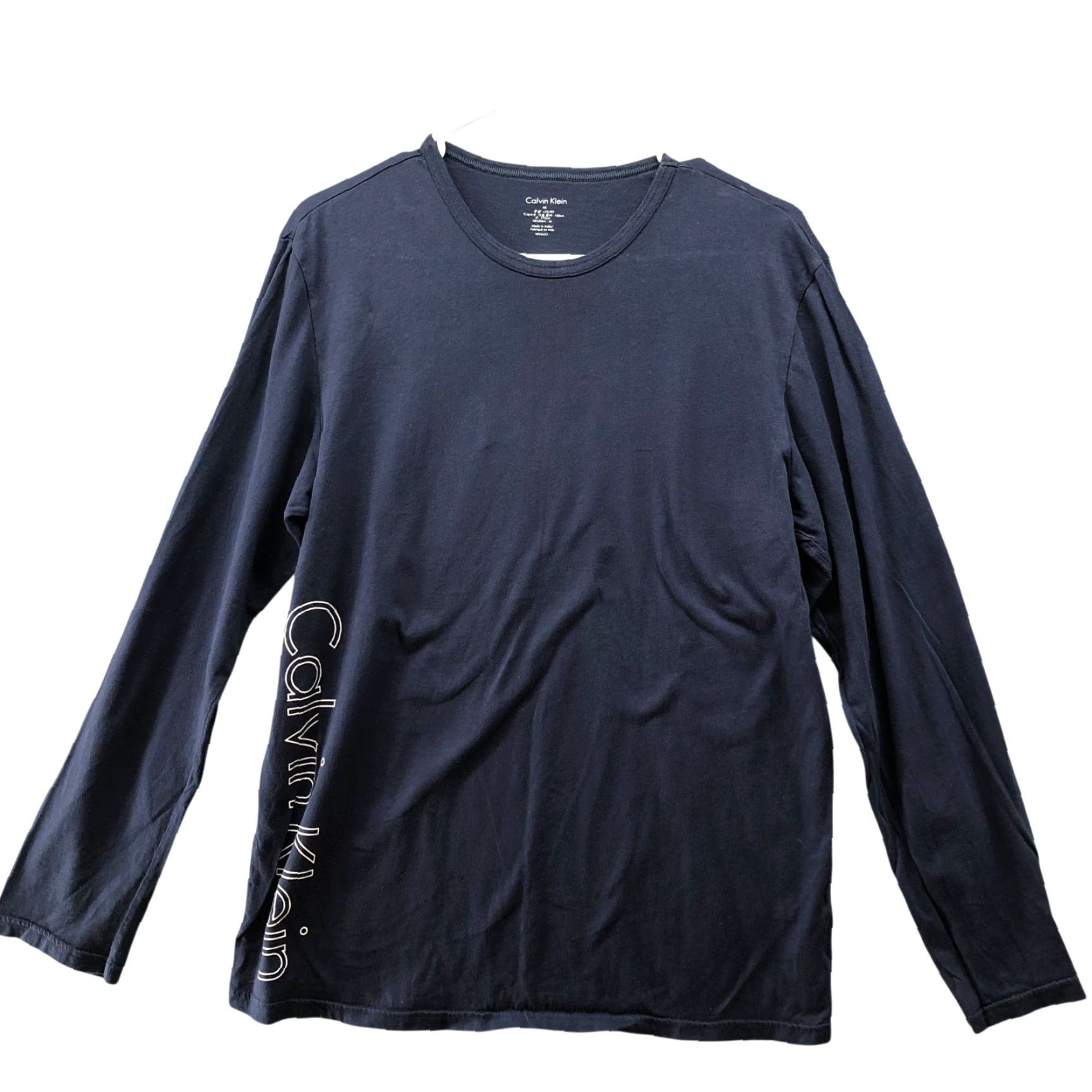 Calvin Klein Calvin Klein Long Sleeve T Shirt Mens M Navy Blue Crewneck Cotton Shirt Mens M Navy Blue Calvin Klein Crewneck Cotton Size US M / EU 48-50 / 2 - 2 Thumbnail
