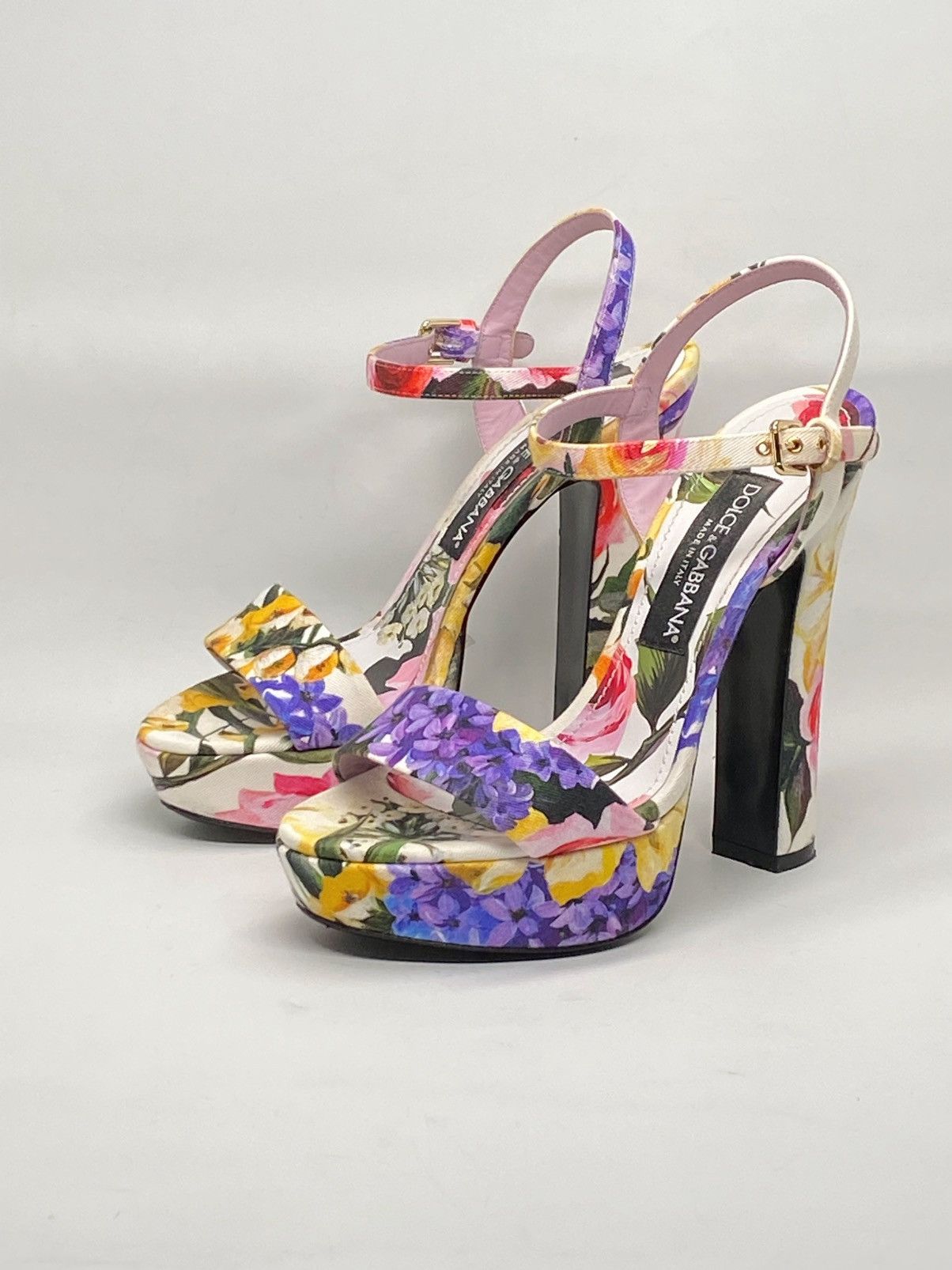 Dolce & Gabbana Dolce & Gabbana floral gabardine platform sandals size 38 Size US 8 / IT 38 - 5 Thumbnail