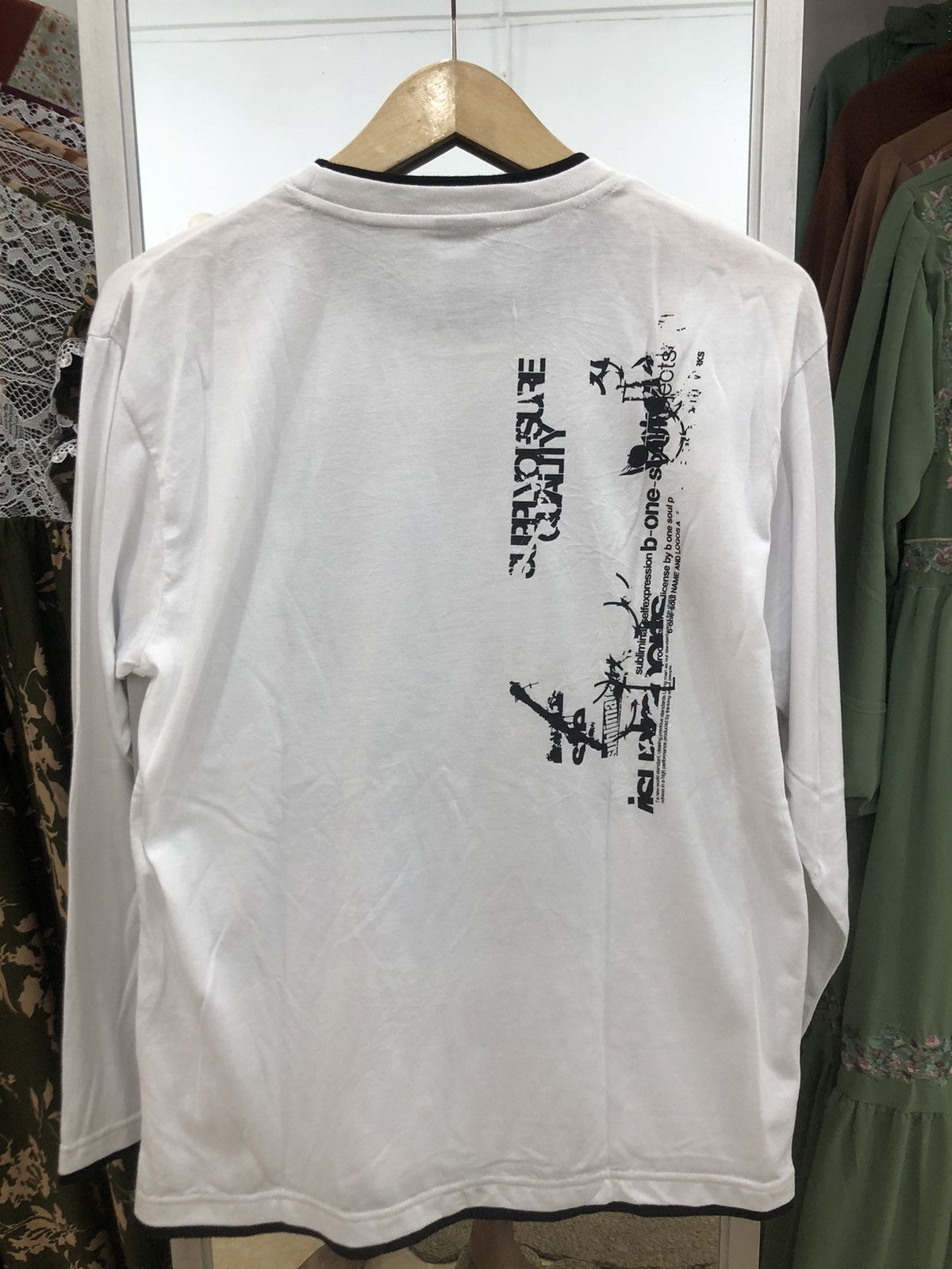If Six Was Nine × Japanese Brand × Le Grande Bleu (L.G.B.) Y2K B One Soul Double Layer Longsleeve Size US L / EU 52-54 / 3 - 4 Thumbnail
