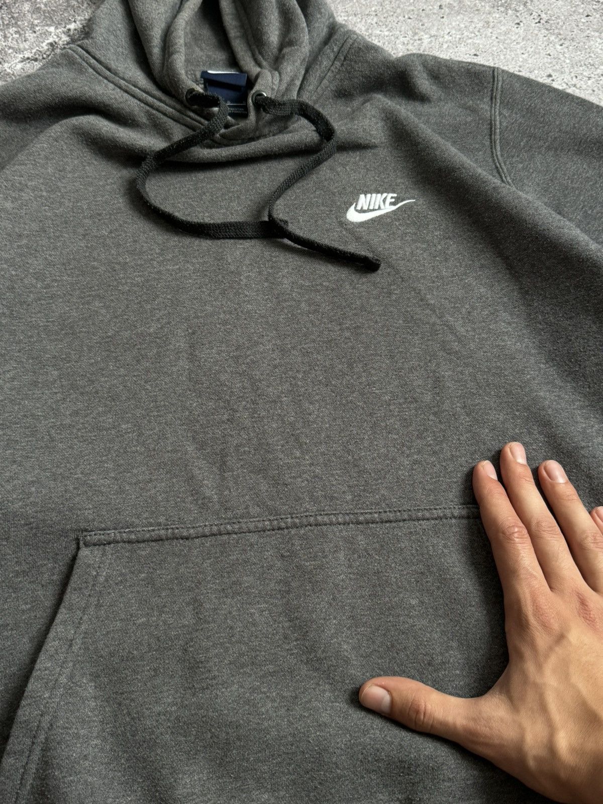 Nike × Vintage Vintage Nike Y2K oversized distressed hoodie Size US L / EU 52-54 / 3 - 11 Thumbnail