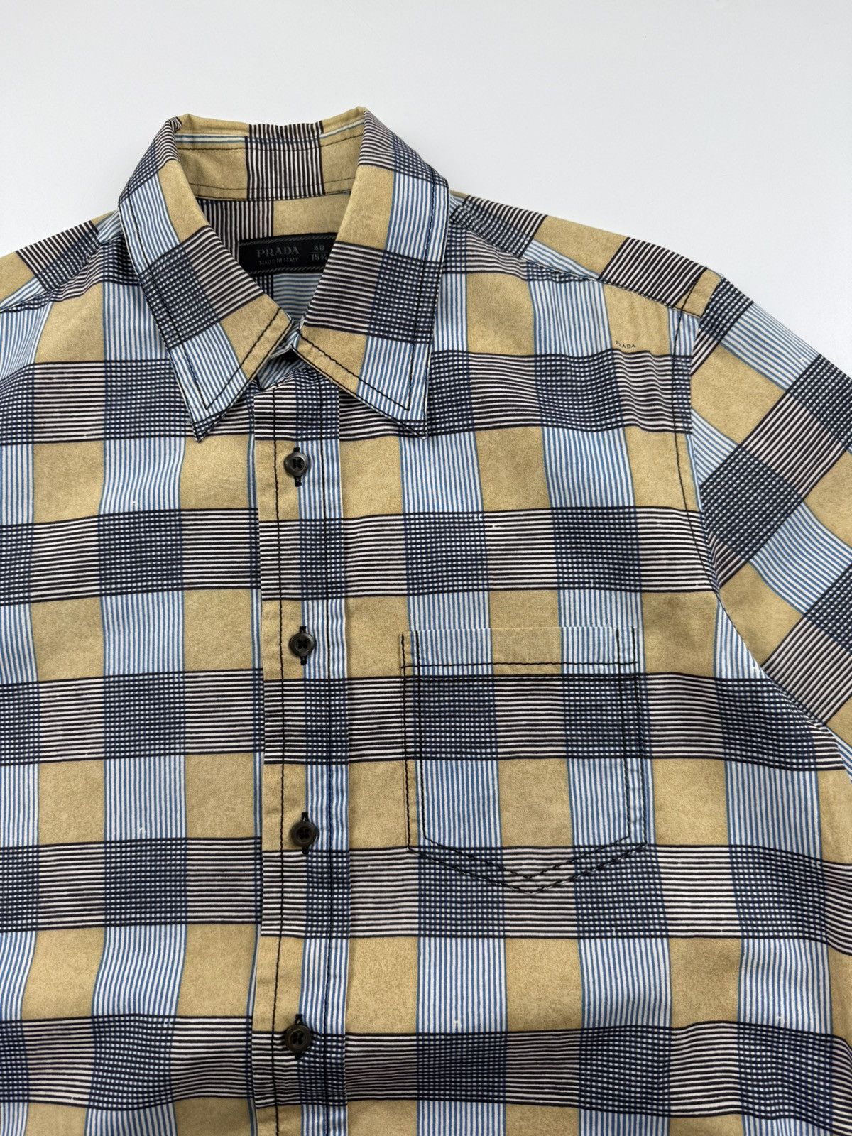 Prada Prada S/S’08 Madras Check Pattern Shirt Size US M / EU 48-50 / 2 - 6 Thumbnail