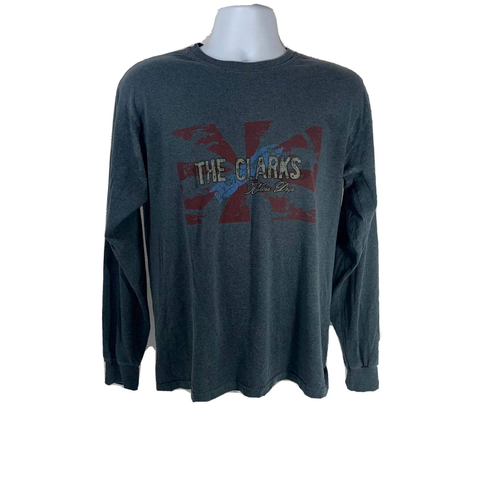 Clarks Gildan Ultra Cotton The Clarks Restless Days Long Sleeve Crew Neck Gray Shirt Men M Size US M / EU 48-50 / 2 - 2 Thumbnail