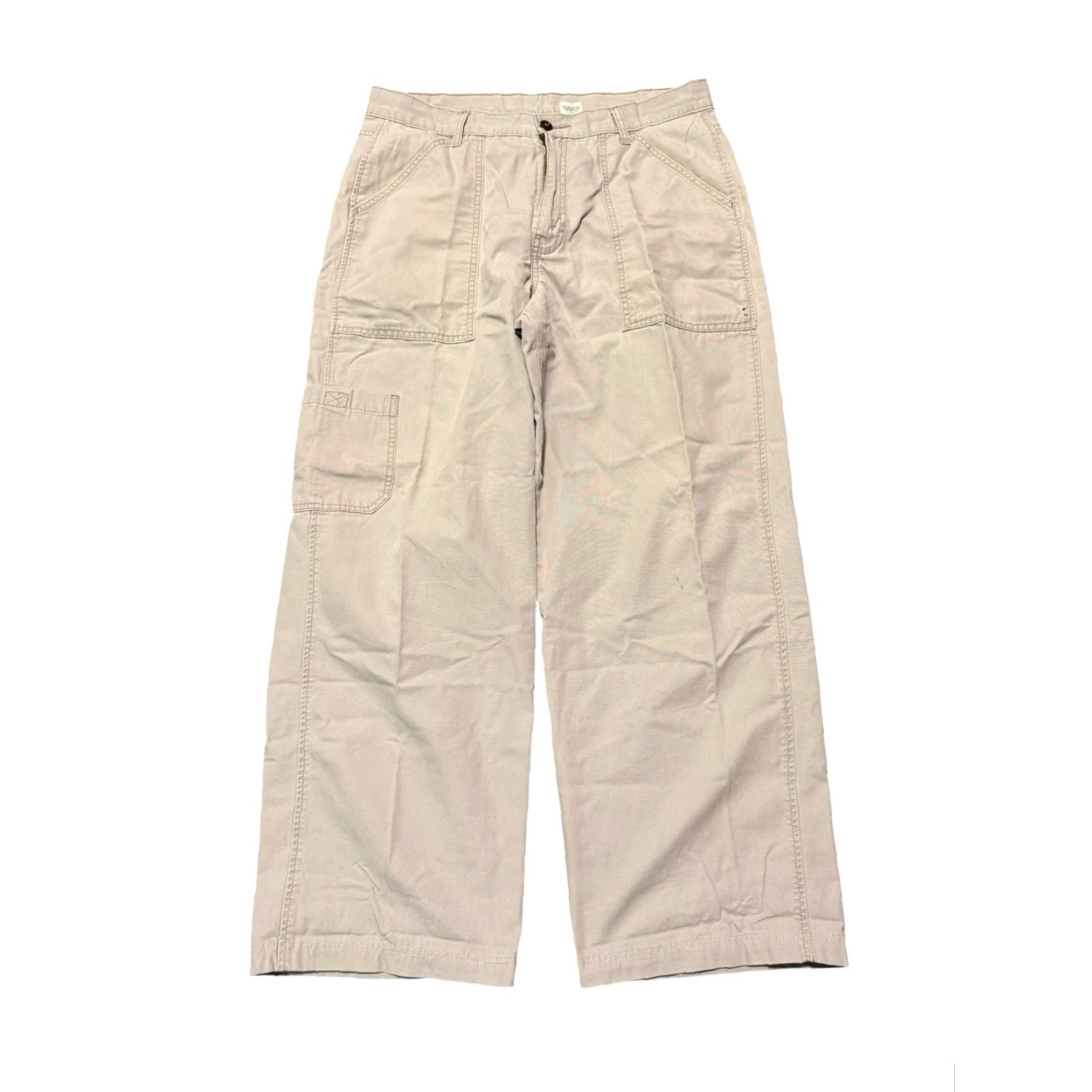 Levi's VINTAGE Levi's Dry Goods Pants Mens Beige Cargo Baggy 36x32 90s Skate Straight Canvas 5-Pocket Jeans Style Mens Size US 36 / EU 52 - 2 Thumbnail