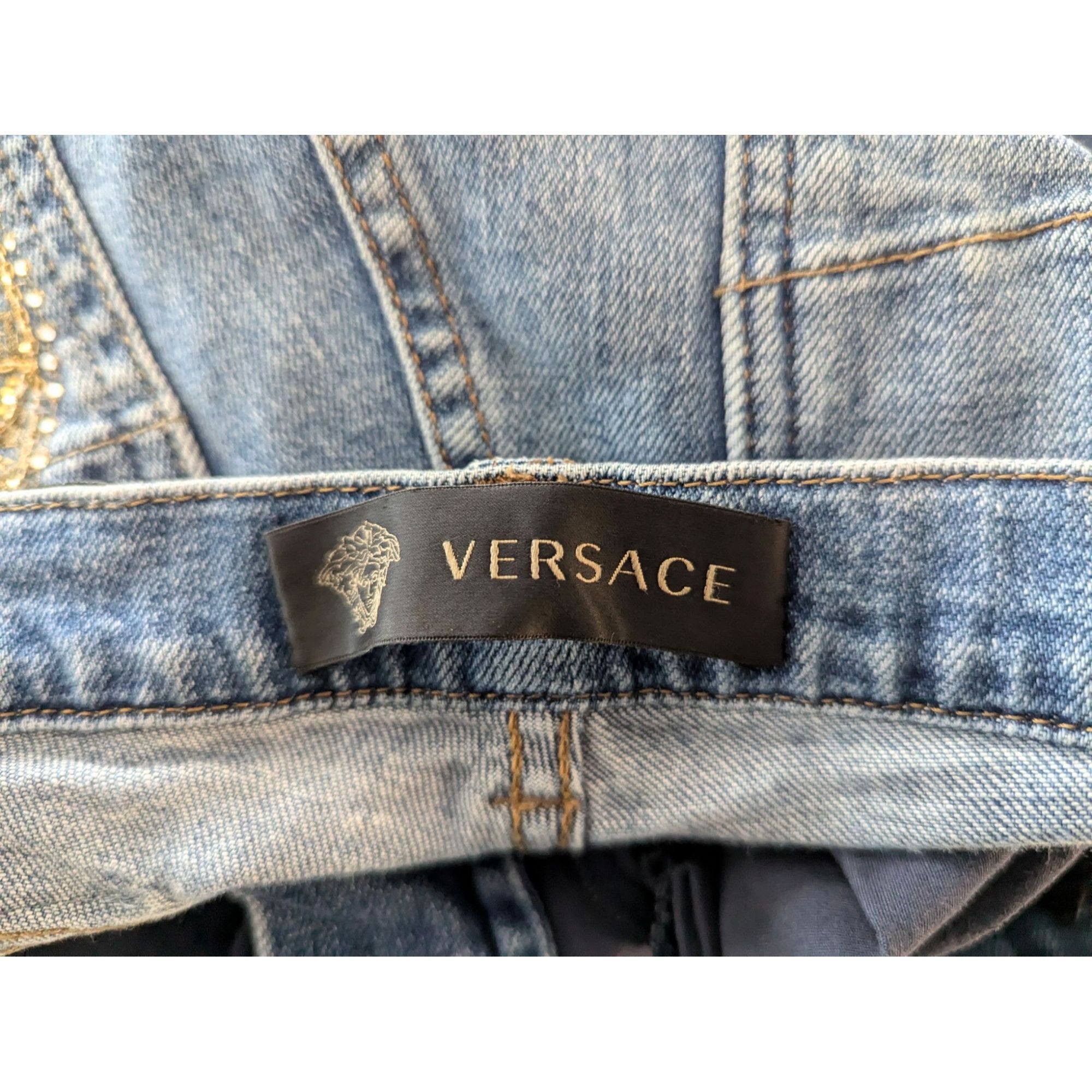 Versace Versace Women's Embroidered Jeans 28 Authentic Made In Italy Size 28" / US 6 / IT 42 - 11 Thumbnail