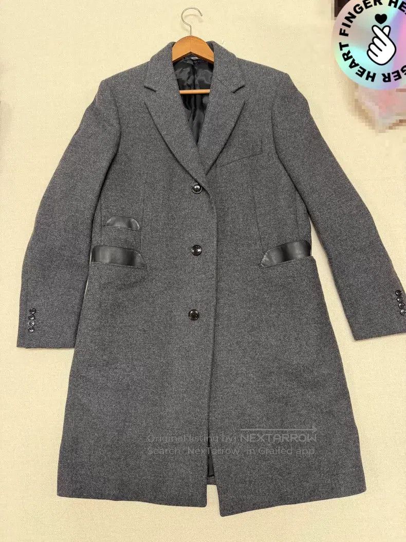 Hermes Hermes Men's Wool and Cashmere Coat Jacket with Leather De Size US L / EU 52-54 / 3 - 3 Thumbnail