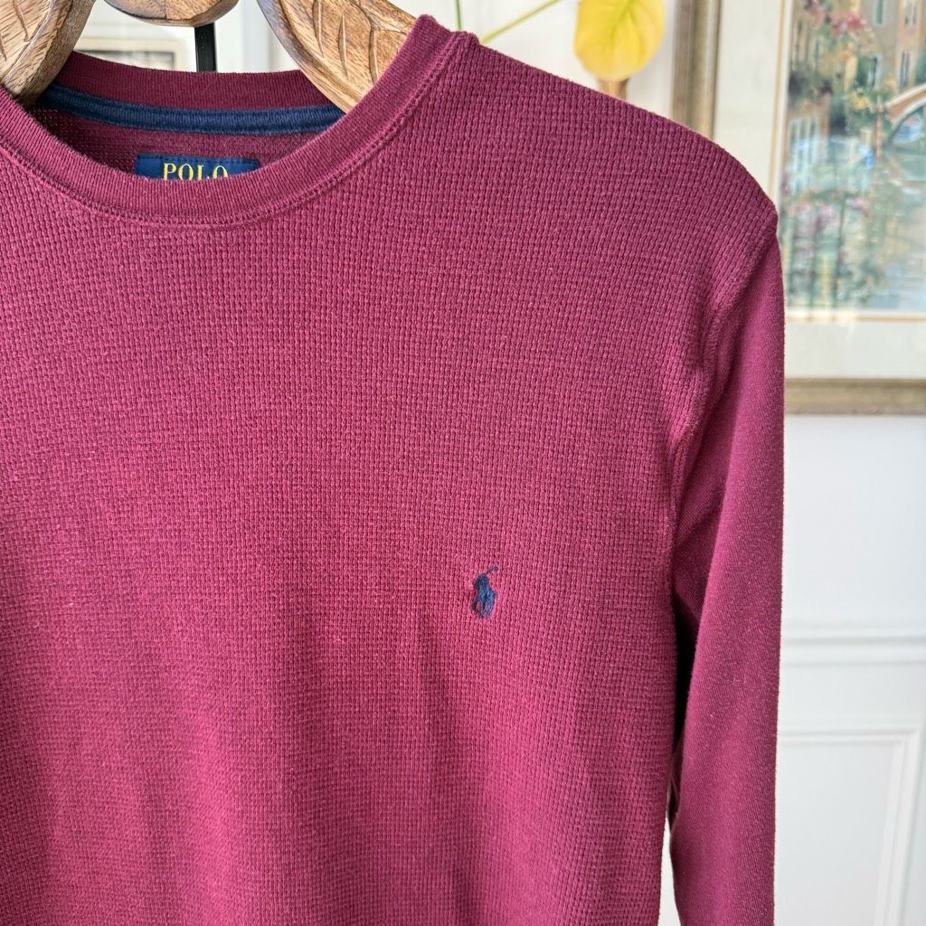 Polo Ralph Lauren Polo Ralph Lauren Burgundy Lightweight Thermal Long Sleeve S Size US M / EU 48-50 / 2 - 1 Thumbnail
