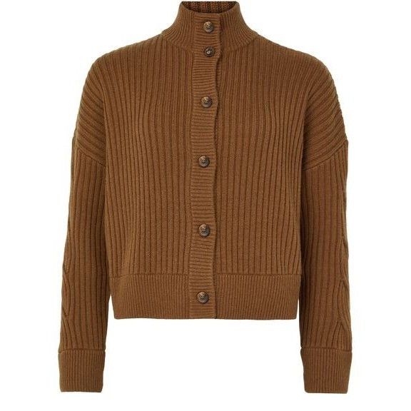MAX MARA Afelio Knit Brown Wool Cardigan New And Authentic (