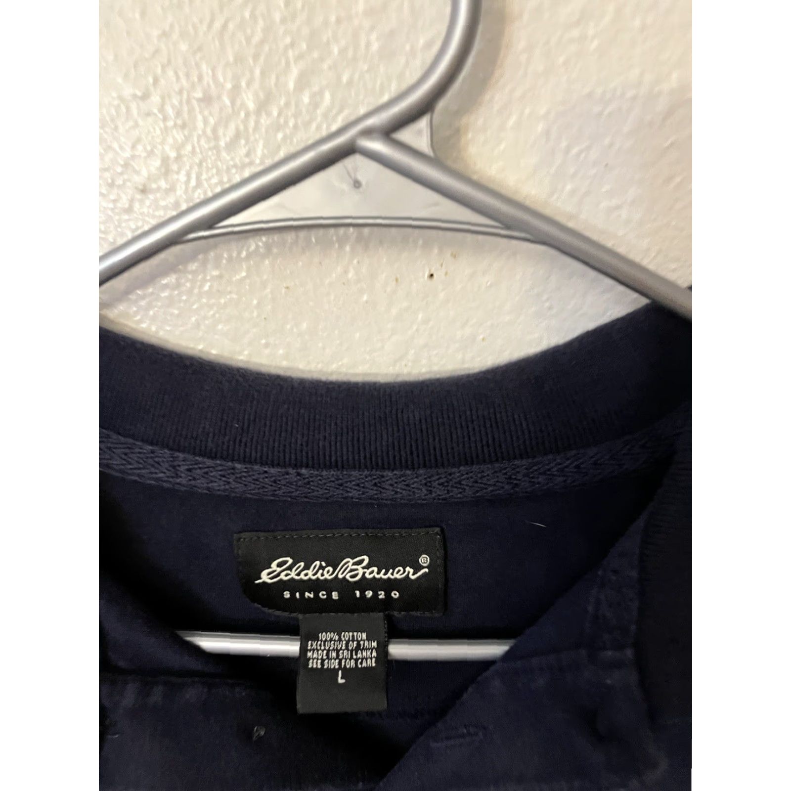 Eddie Bauer Eddie Bauer Polo Shirt Men L Navy Long Sleeve Cotton Distressed Casual Size US L / EU 52-54 / 3 - 3 Thumbnail