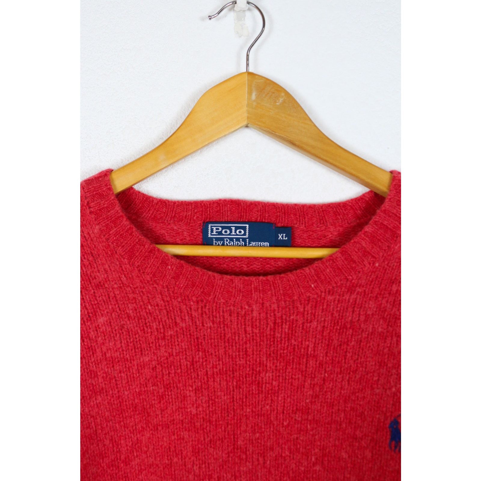 Polo Ralph Lauren Vintage Polo Ralph Lauren Pony Logo Red Wool Knit Sweater Size US L / EU 52-54 / 3 - 4 Thumbnail