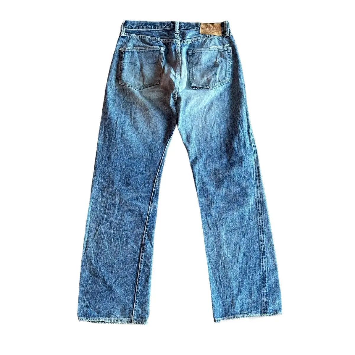 The Flat Head THE FLAT HEAD 18oz DENIM SELVEDGE/REDLINE DISTRESSED PANTS Size US 30 / EU 46 - 2 Thumbnail