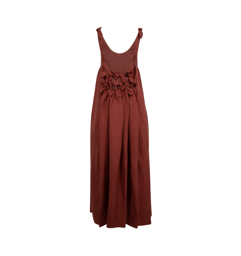 Gabriela Hearst o1h1sh11225 Aras Maxi Dress in Brown Size S / US 4 / IT 40 - 2 Thumbnail