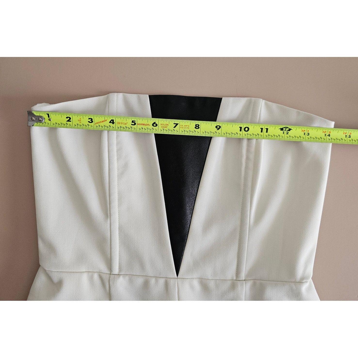 Mason's MASON Ivory Strapless Cocktail Mini Dress w/Lambskin 2 Size XS / US 0-2 / IT 36-38 - 4 Thumbnail