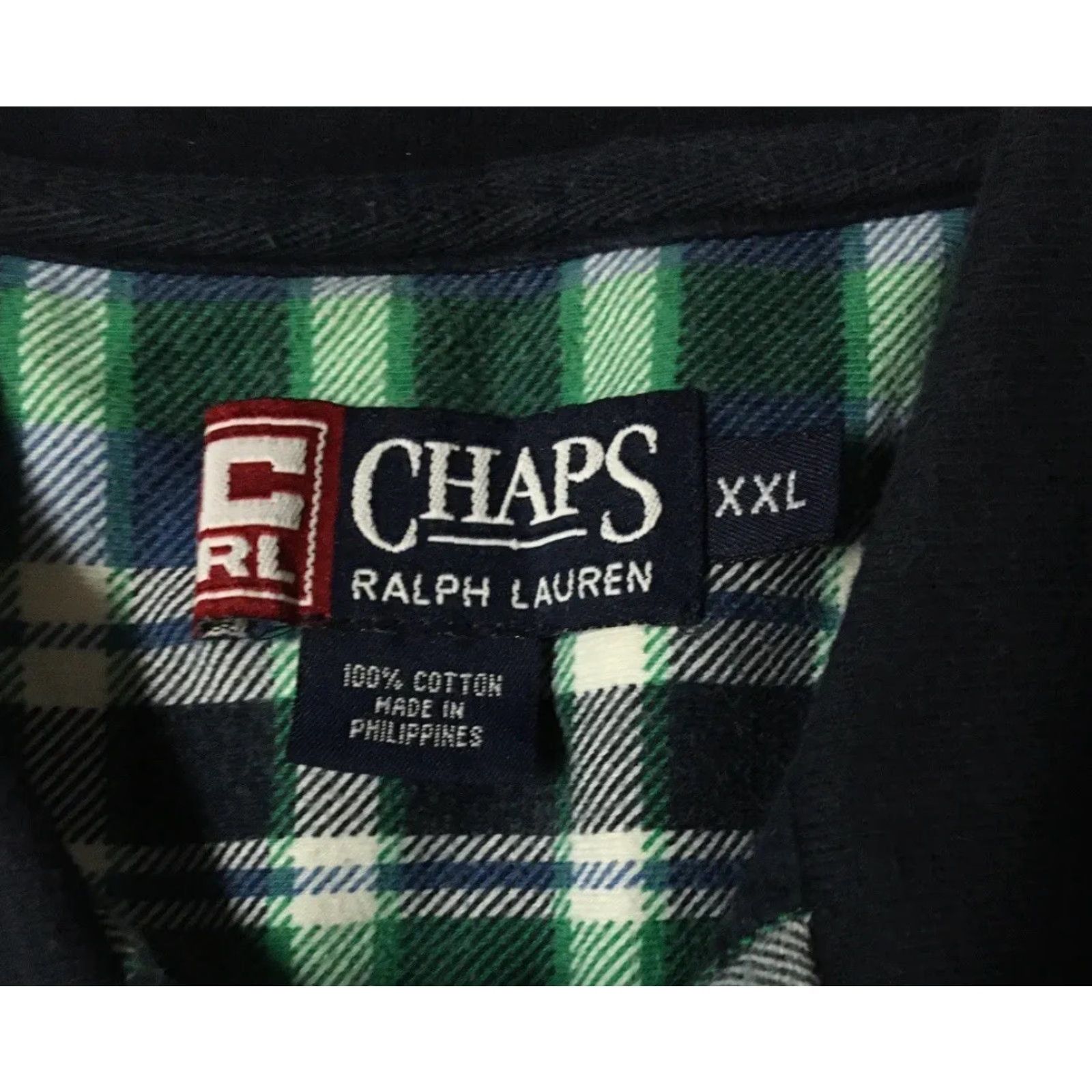 Polo Ralph Lauren VINTAGE Polo Ralph Lauren Plaid Shirt XX L Beach Nautical Golf Sailing Surf 90s Blue Green Mens Short Sleeve Polo Shirt Size US XXL / EU 58 / 5 - 4 Thumbnail