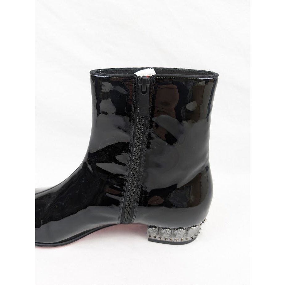 Christian Louboutin o1rshd1 Patent Lipsiboots in Black/Lin Loubi Size US 11.5 / EU 44-45 - 10 Thumbnail