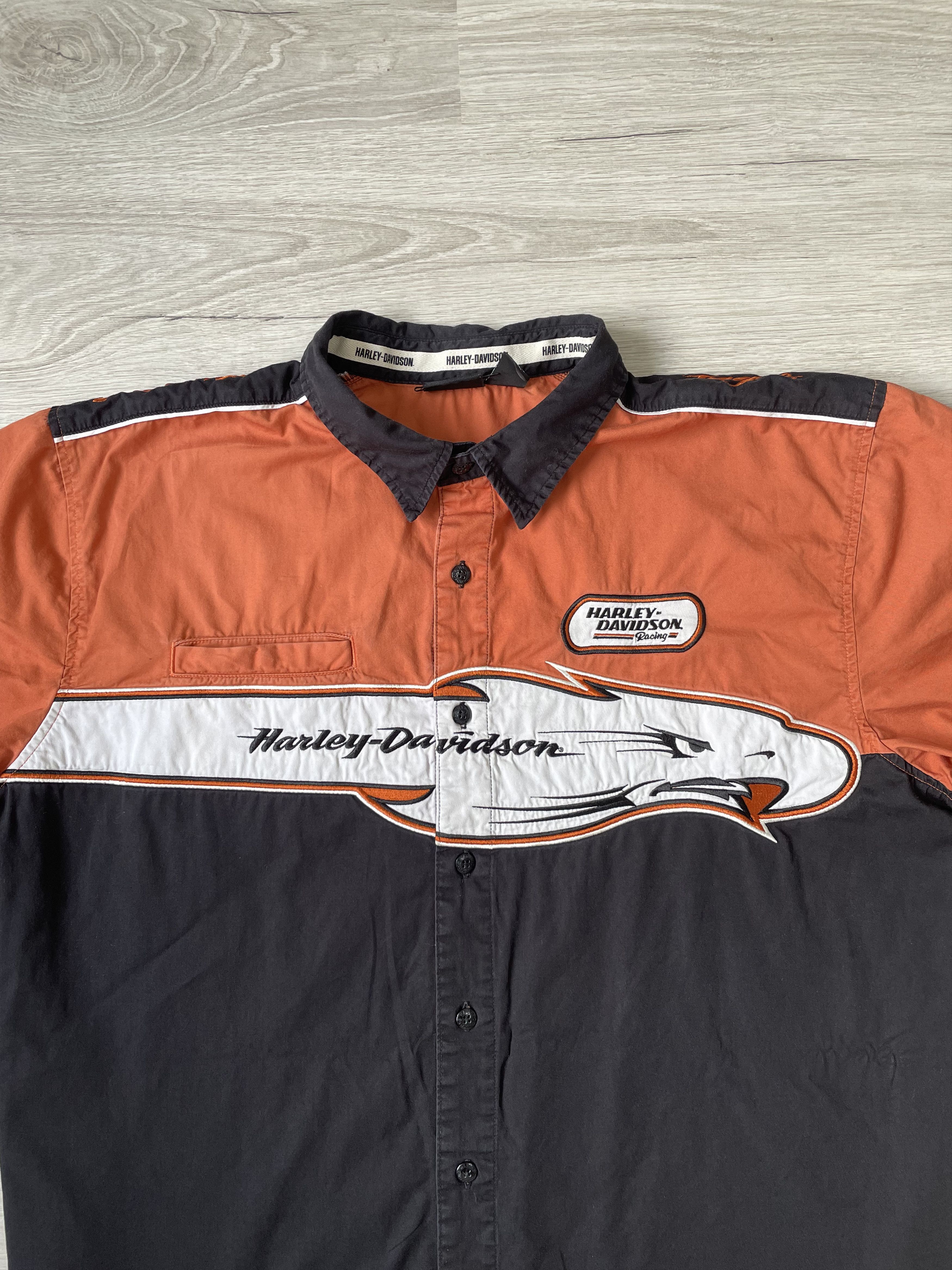 Harley Davidson × Japanese Brand × Vintage Vintage Men's Polo Harley Davidson up Shirt Size US XXL / EU 58 / 5 - 5 Thumbnail