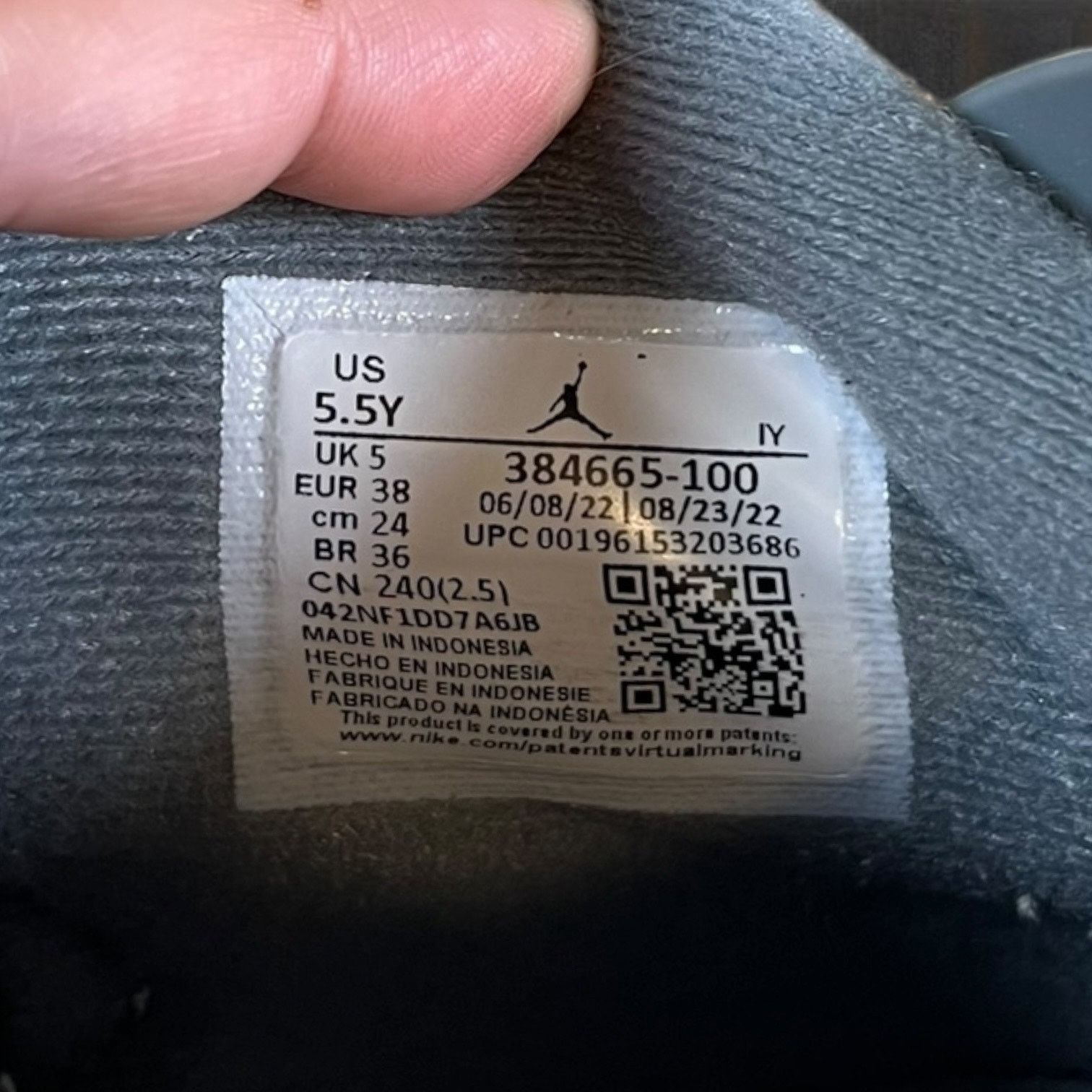 Nike Nike Air Jordan 6 Retro GS Sneaker Cool Grey Youth Size 5.5Y Size US 5 / EU 37 - 12 Thumbnail