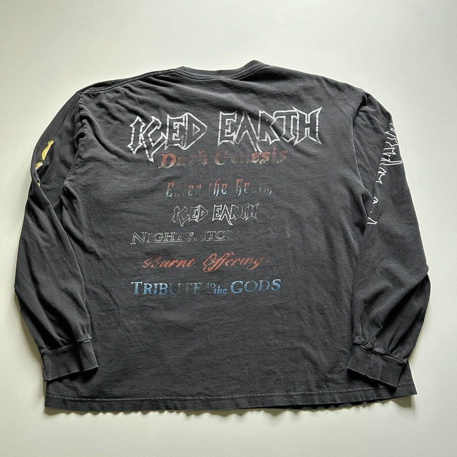 Band Tees Vintage Iced Earth T Shirt XL Boxy Long Sleeve Dark Genesis Size US XL / EU 56 / 4 - 10 Thumbnail