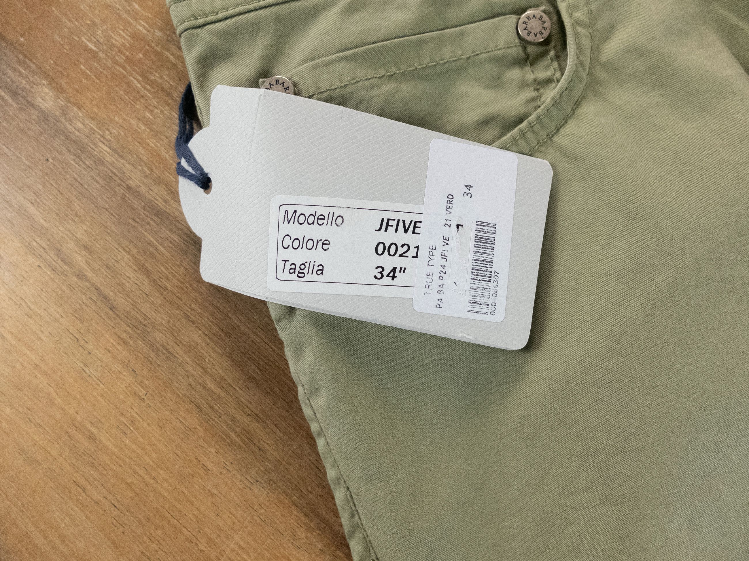 Barba Napoli BARBA Napoli green slim fit lightweight jeans Size 34 / 50 Size US 34 / EU 50 - 3 Thumbnail