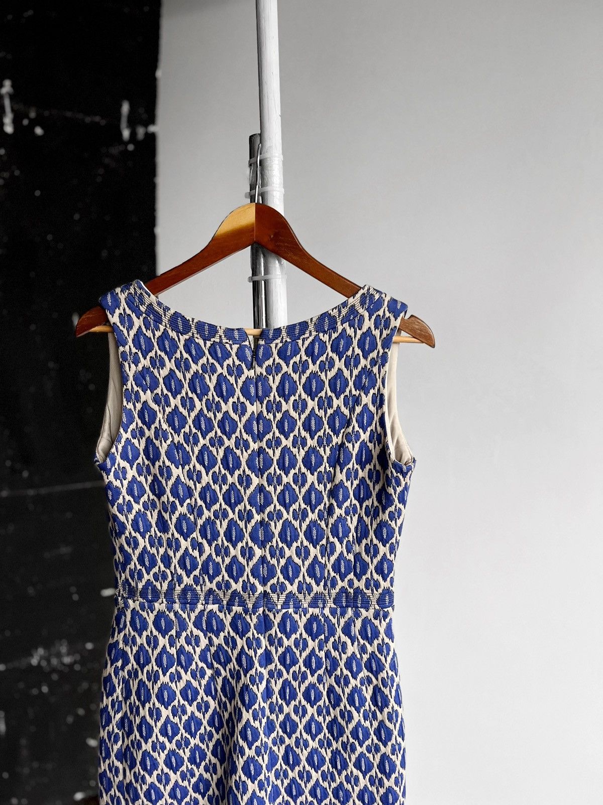 Designer Odeeh Womens Premium Blue White Short Dress Sleeveless Size S / US 4 / IT 40 - 4 Thumbnail