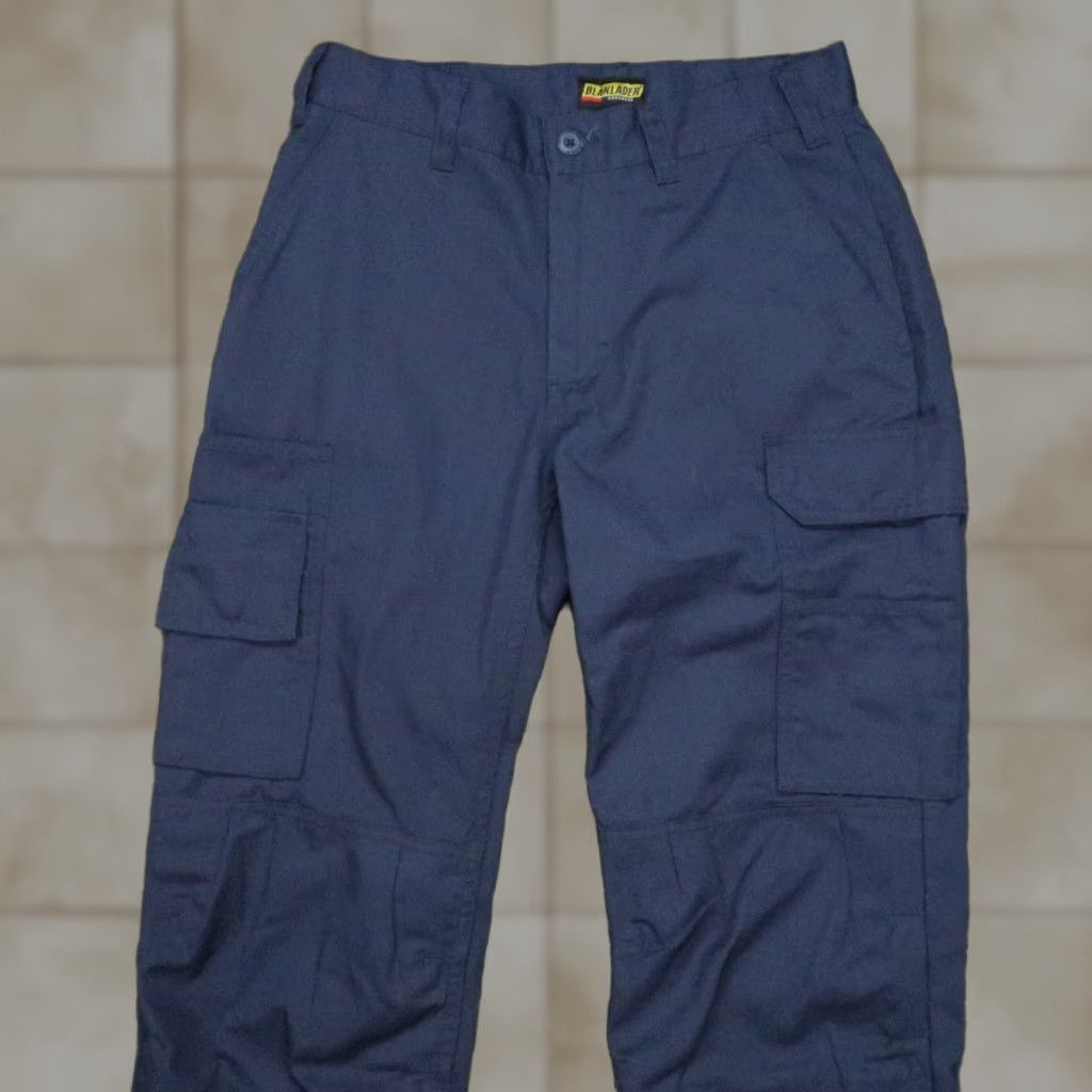 Vintage Blaklader Pants Men 30x32 Blue Cargo Canvas Workwear Utility Pants Size US 30 / EU 46 - 1 Thumbnail