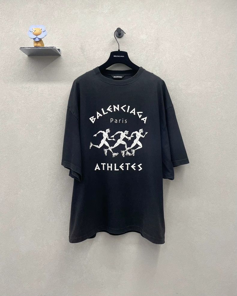 Balenciaga Balenciaga Marathon Running Pattern Letter Printed Casual Size US S / EU 44-46 / 1 - 1 Thumbnail