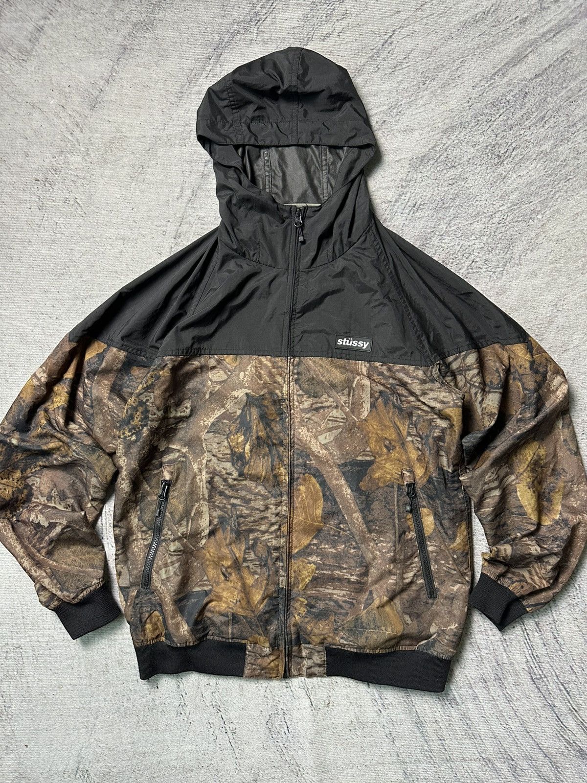 Stussy Zip 煩く Work Jacket Realtree EdgeSnow