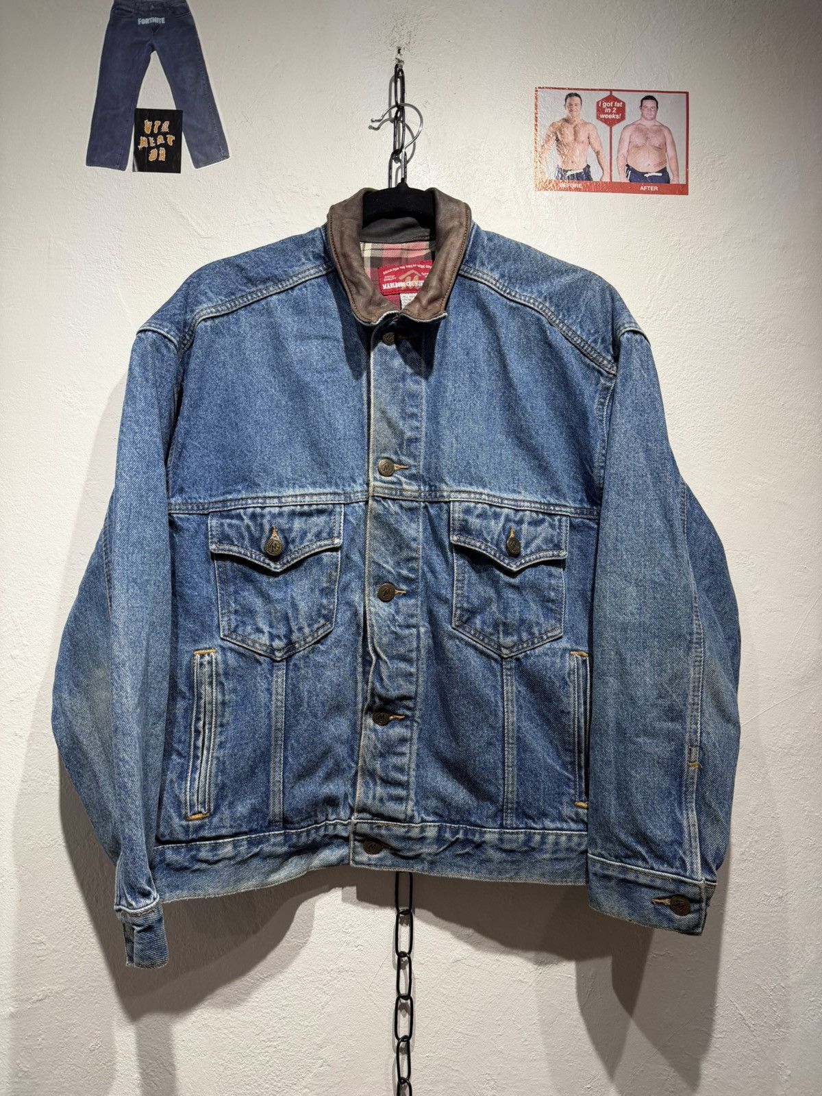 Marlboro Classics Vintage Marlboro Denim jacket Size US S / EU 44-46 / 1 - 1 Thumbnail