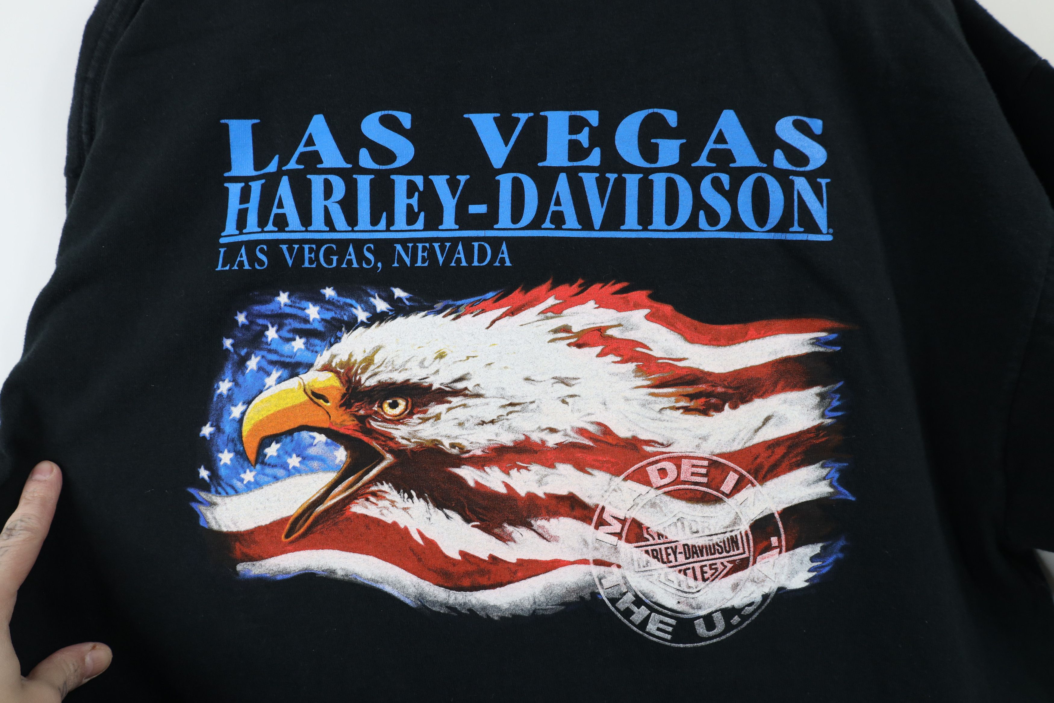 Harley Davidson × Vintage Vintage Y2K 2003 Harley Davidson Spell Big Logo USA T-Shirt Size US XL / EU 56 / 4 - 8 Thumbnail