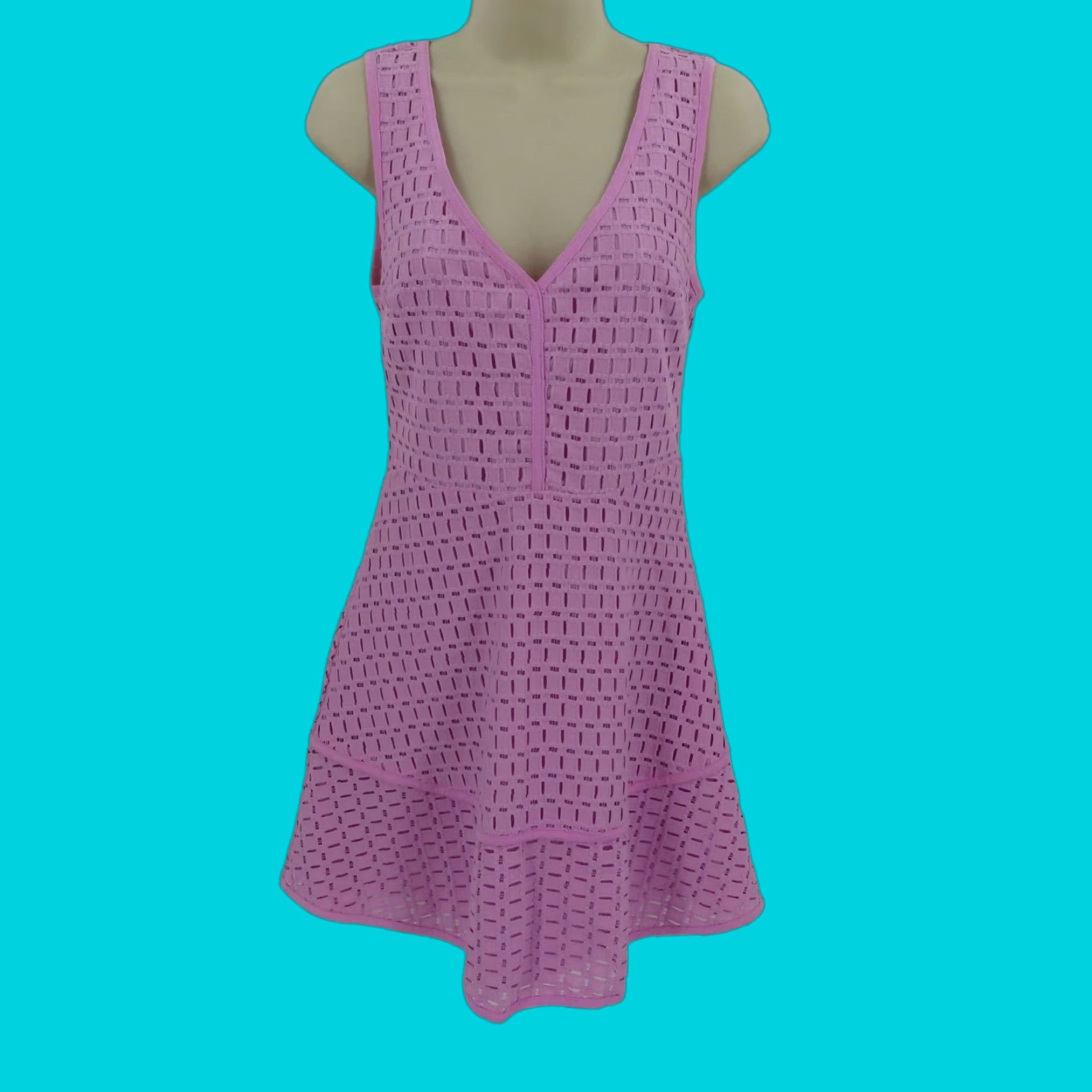 Vintage Cupcakes and Cashmere Womens 2 Purple Eyelet Lace Sleeveless A-Line Dress Summer Dress Size XS / US 0-2 / IT 36-38 - 1 Thumbnail