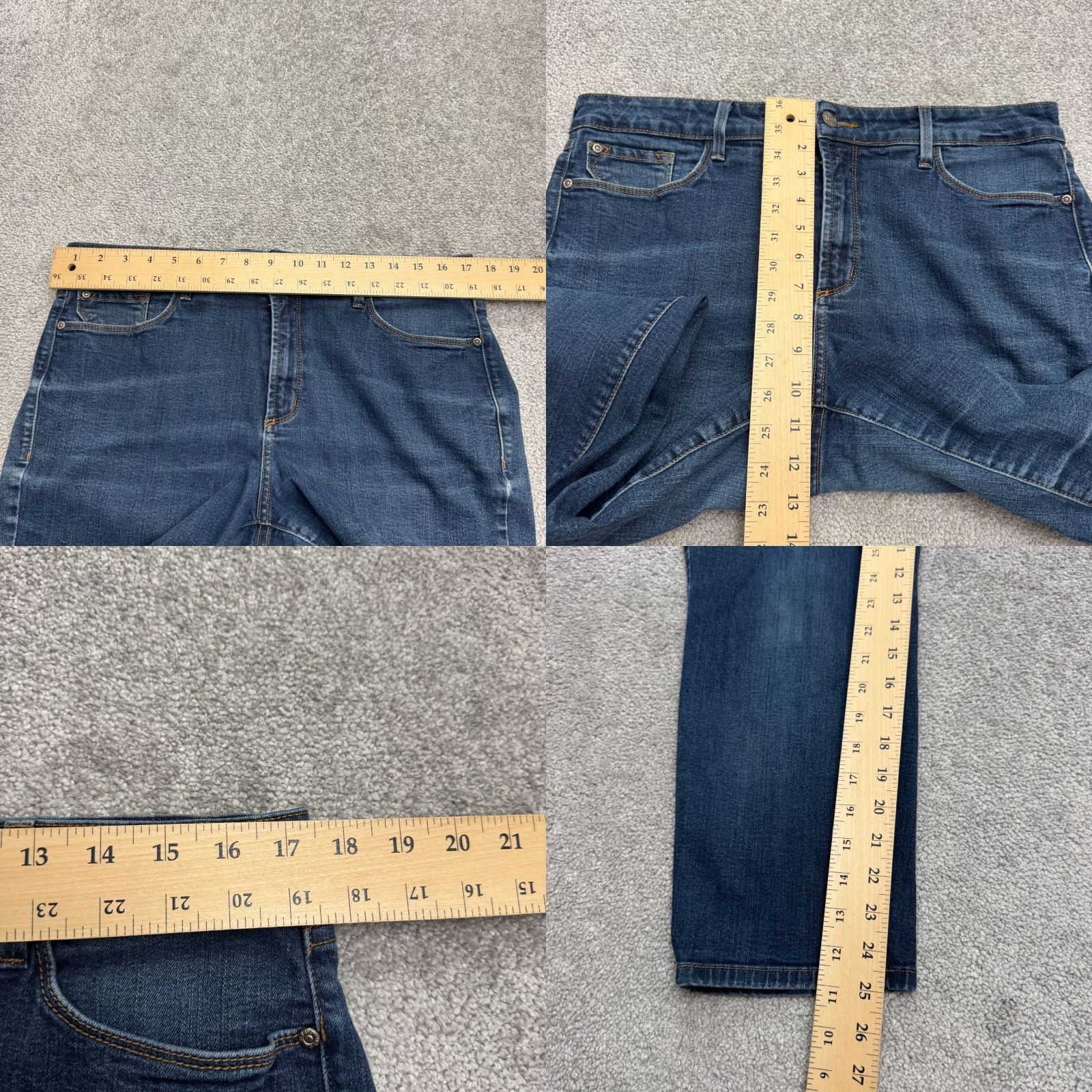 NYDJ NYDJ Jeans Womens 14W Blue Medium Wash Ankle Cropped Tapered Casual 34x25 Size 36" / US 14 / IT 50 - 9 Thumbnail