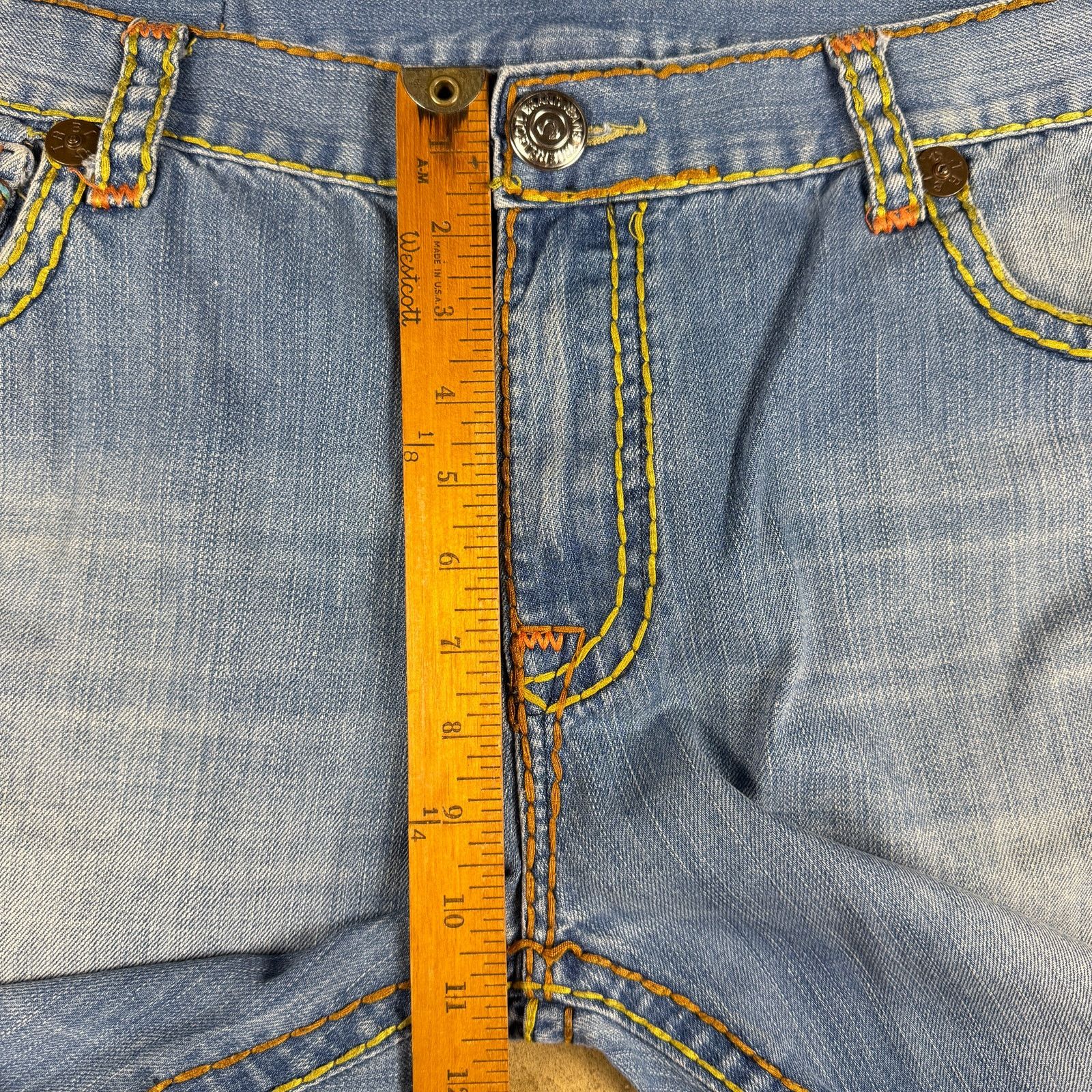 True Religion True Religion Jeans Men’s 40 Rainbow Stitch Straight Leg Size US 39 - 15 Thumbnail