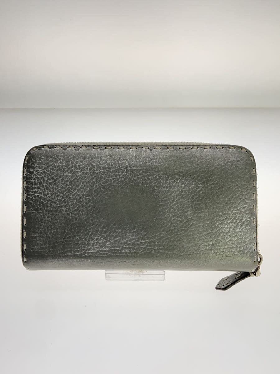 Fendi Fendi Leather Long Wallet Silver Size ONE SIZE - 2 Thumbnail