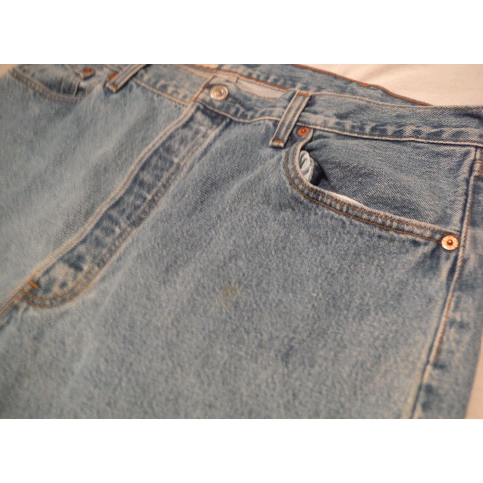 Denime VINTAGE Levi's 501-0193 Jeans - Levi's Red Tab - Denim Blue - 1990s Rockabilly - Men's 40/30 - Made in USA Size US 40 / EU 56 - 7 Thumbnail
