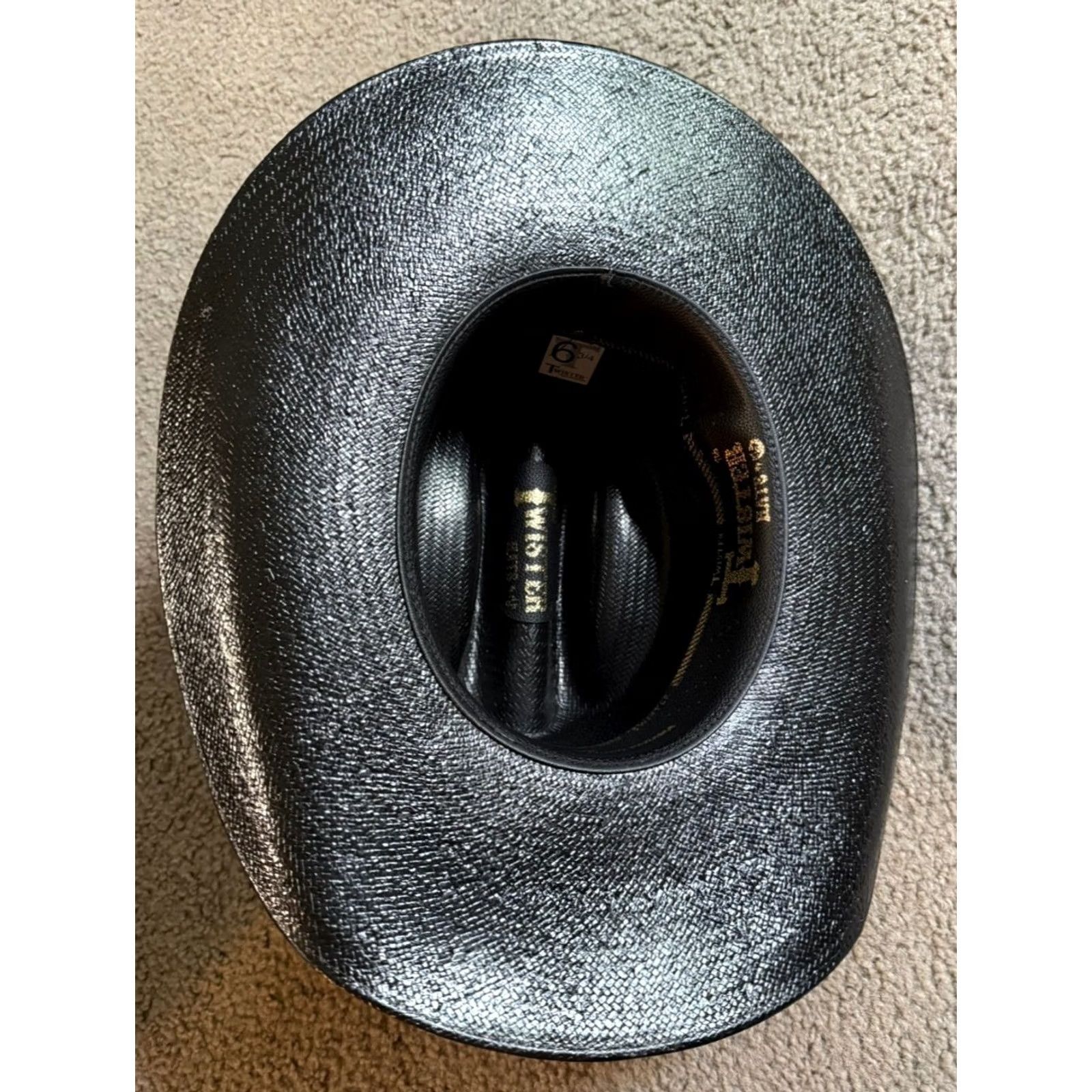 Vintage Twister Hats 8X Straw Cowboy Hat Black 6 3/4 Unisex Adults Cowboy Hat Size ONE SIZE - 4 Thumbnail