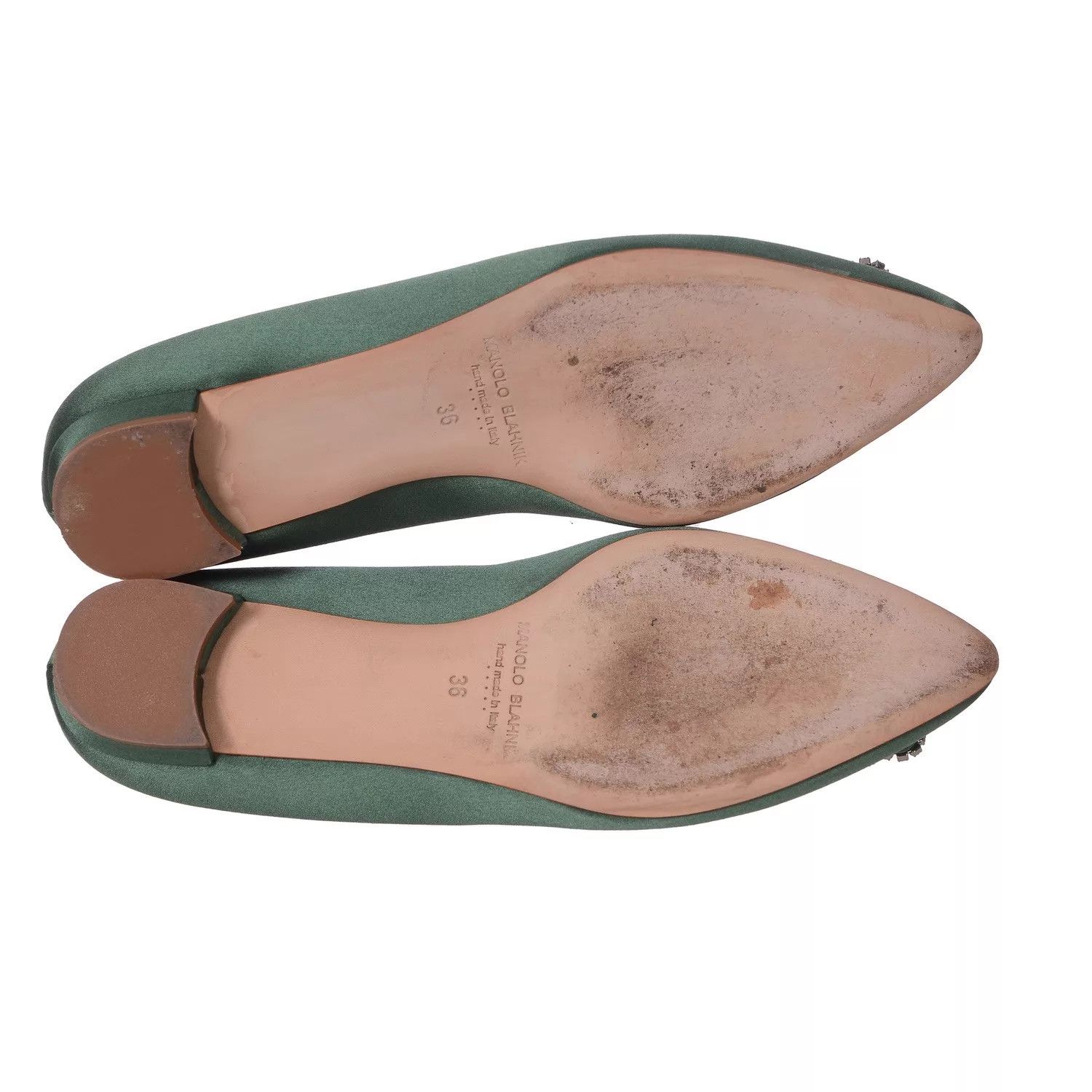 Manolo Blahnik Manolo Blahnik Satin Crystal Women's Flat Size 36 Size US 5.5 / IT 35.5 - 7 Thumbnail