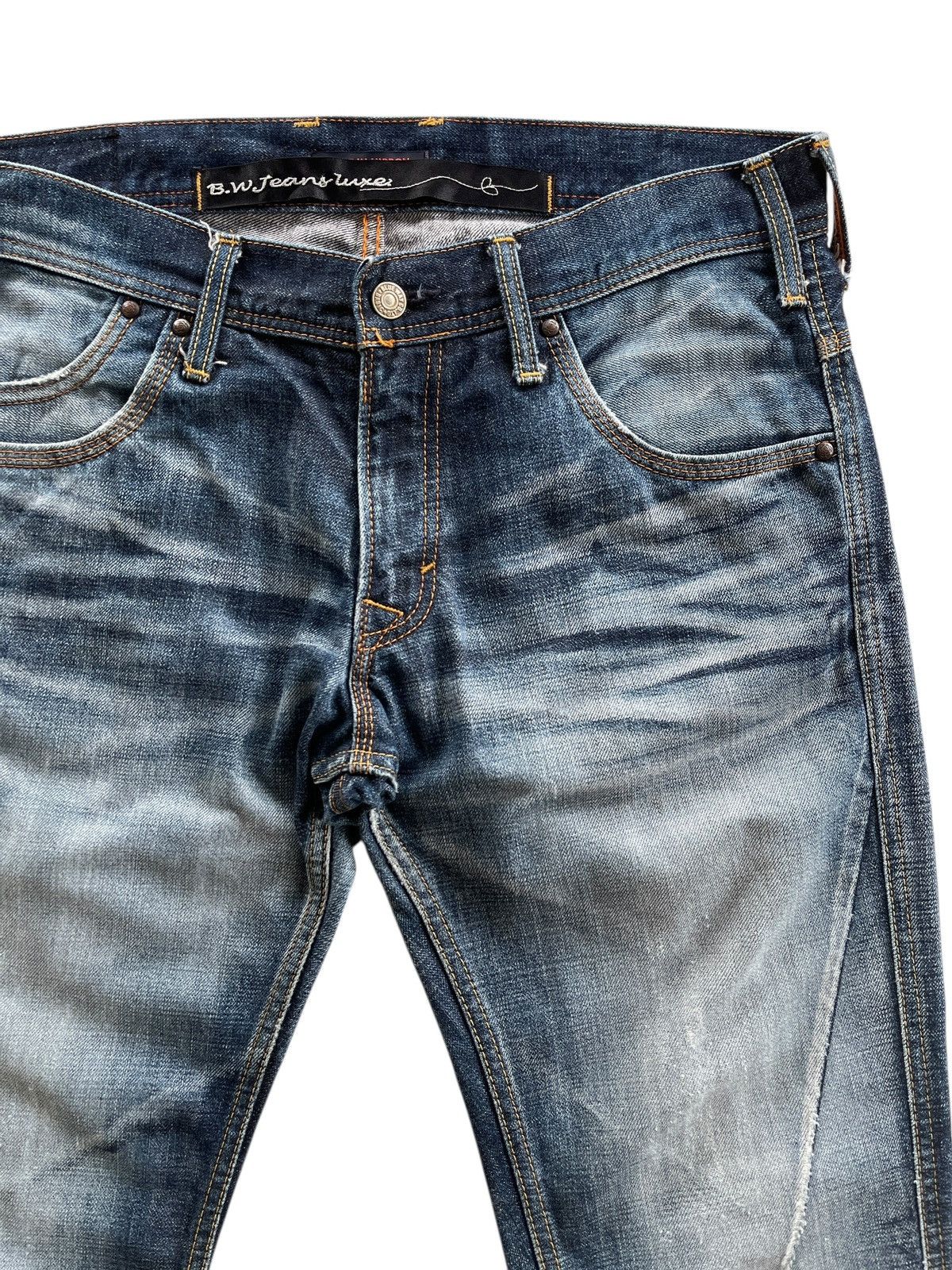 Japanese Brand Vintage Blue Way Distressed Flare Denim Jeans Size US 33 - 6 Thumbnail